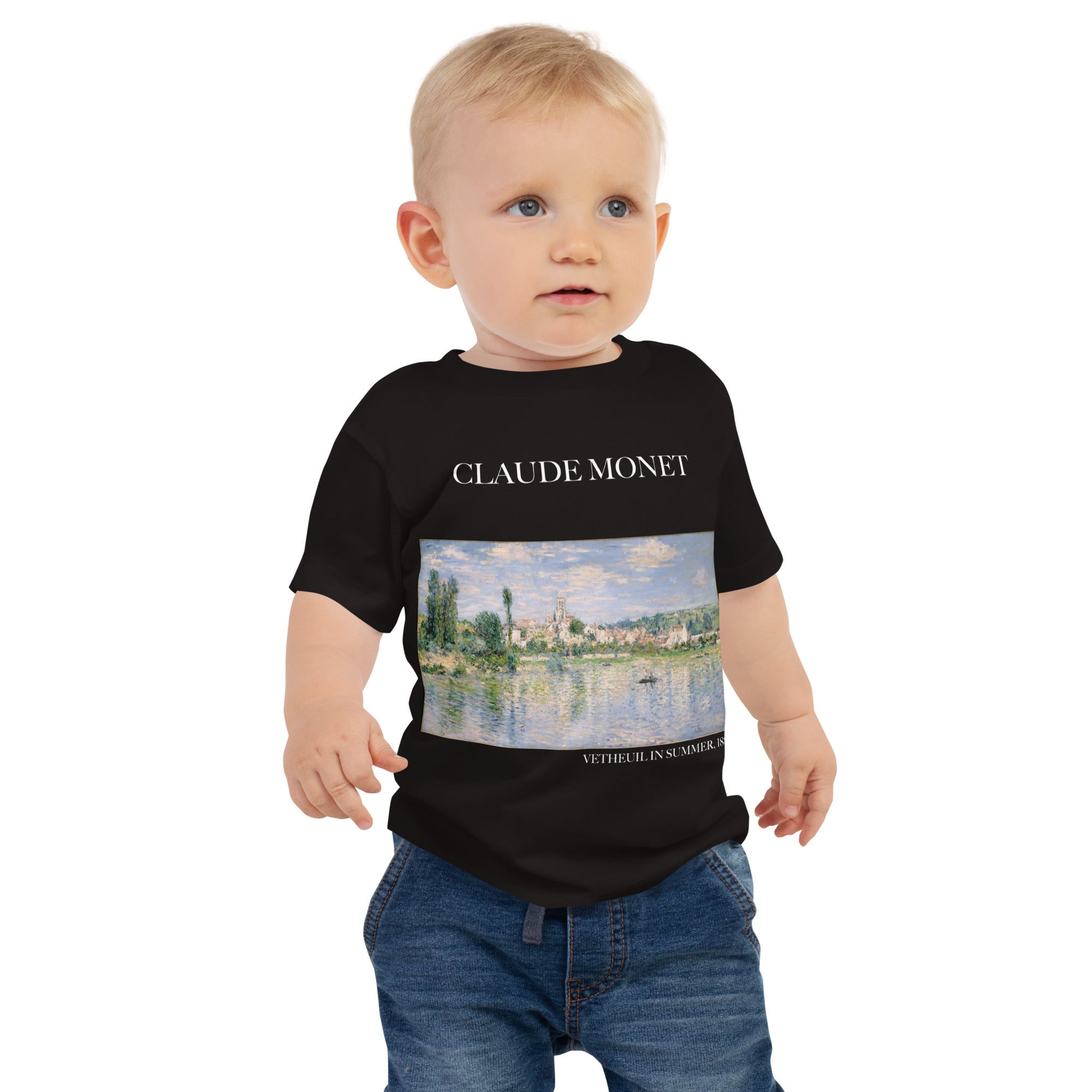 Claude Monet 'Vetheuil in Summer' Famous Painting Baby Staple T-Shirt | Premium Baby Art Tee