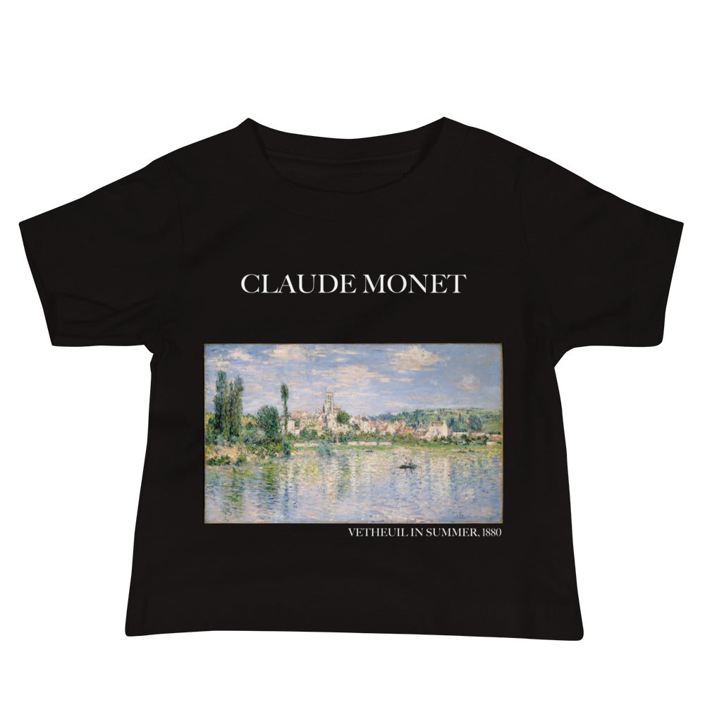 Claude Monet 'Vetheuil in Summer' Famous Painting Baby Staple T-Shirt | Premium Baby Art Tee