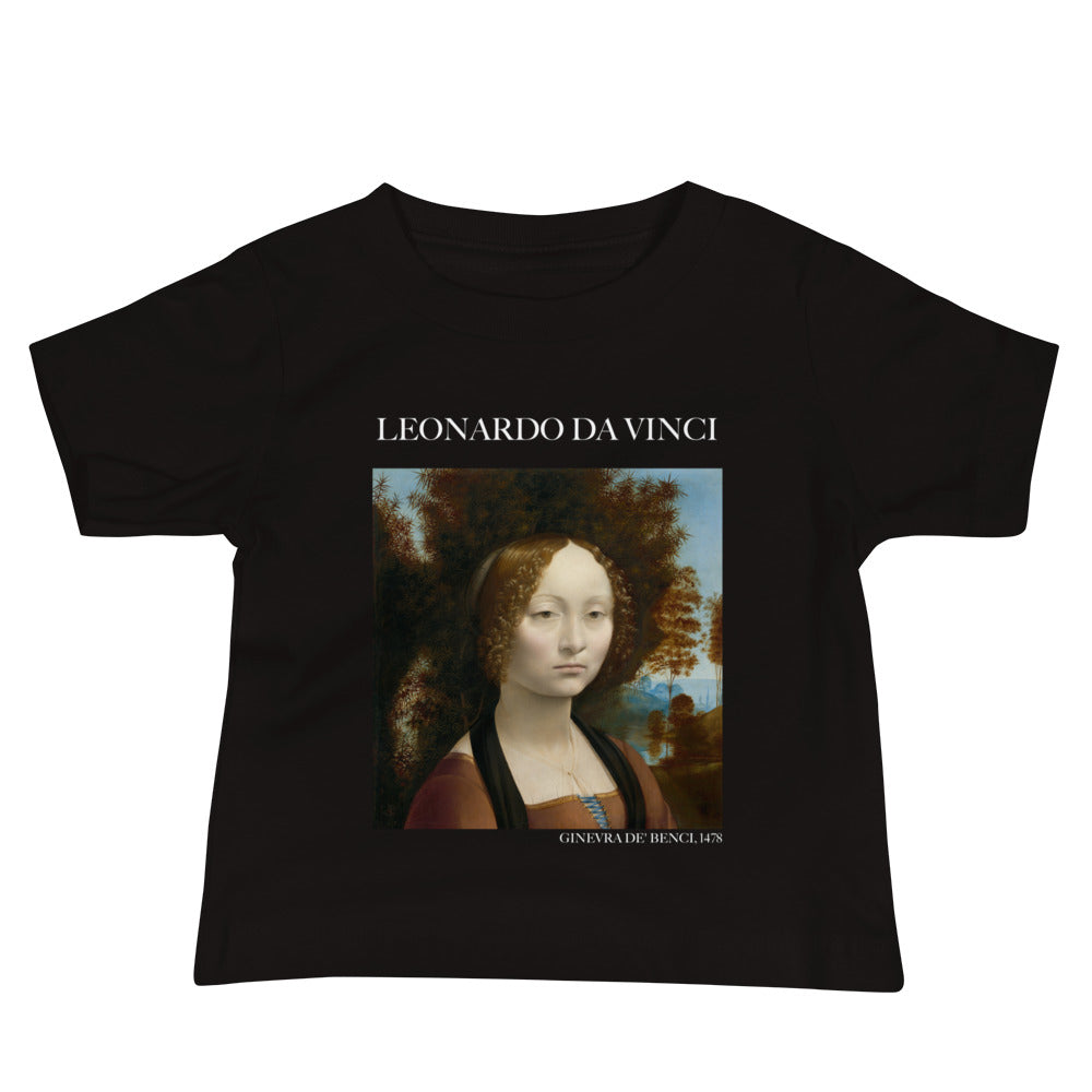 Leonardo da Vinci 'Ginevra de' Benci' Famous Painting Baby Staple T-Shirt | Premium Baby Art Tee