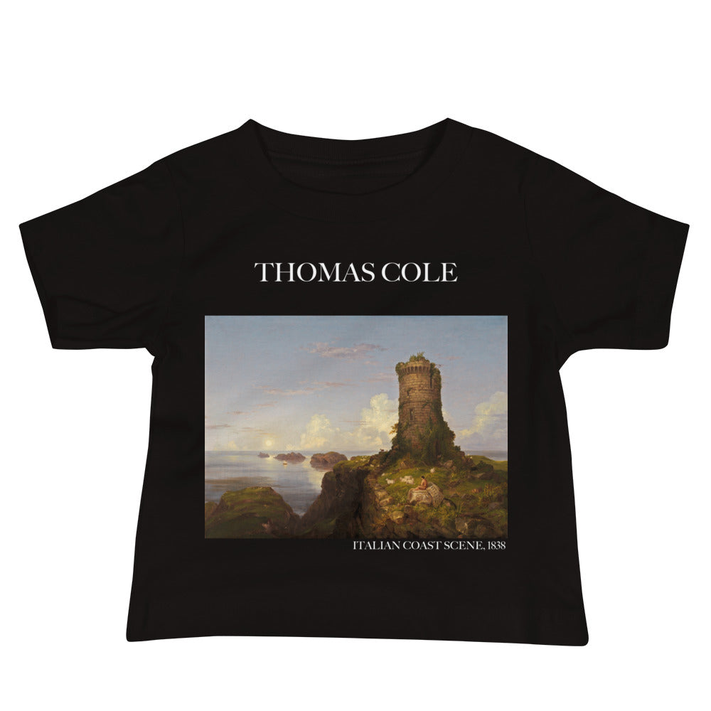 Thomas Cole 'Italian Coast Scene' Famous Painting Baby Staple T-Shirt | Premium Baby Art Tee