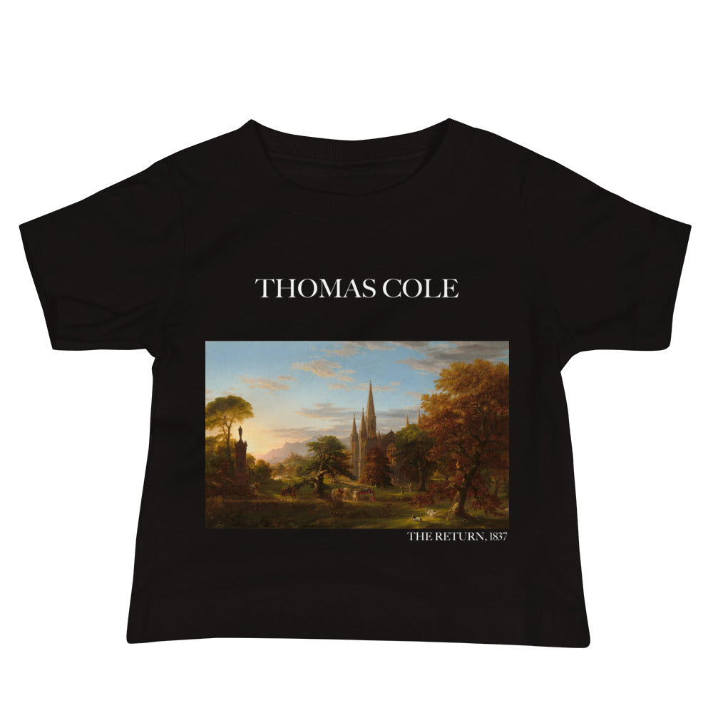 Thomas Cole „Die Rückkehr“ Berühmtes Gemälde Baby Grundausstattung T-Shirt | Premium Baby Art T-Shirt