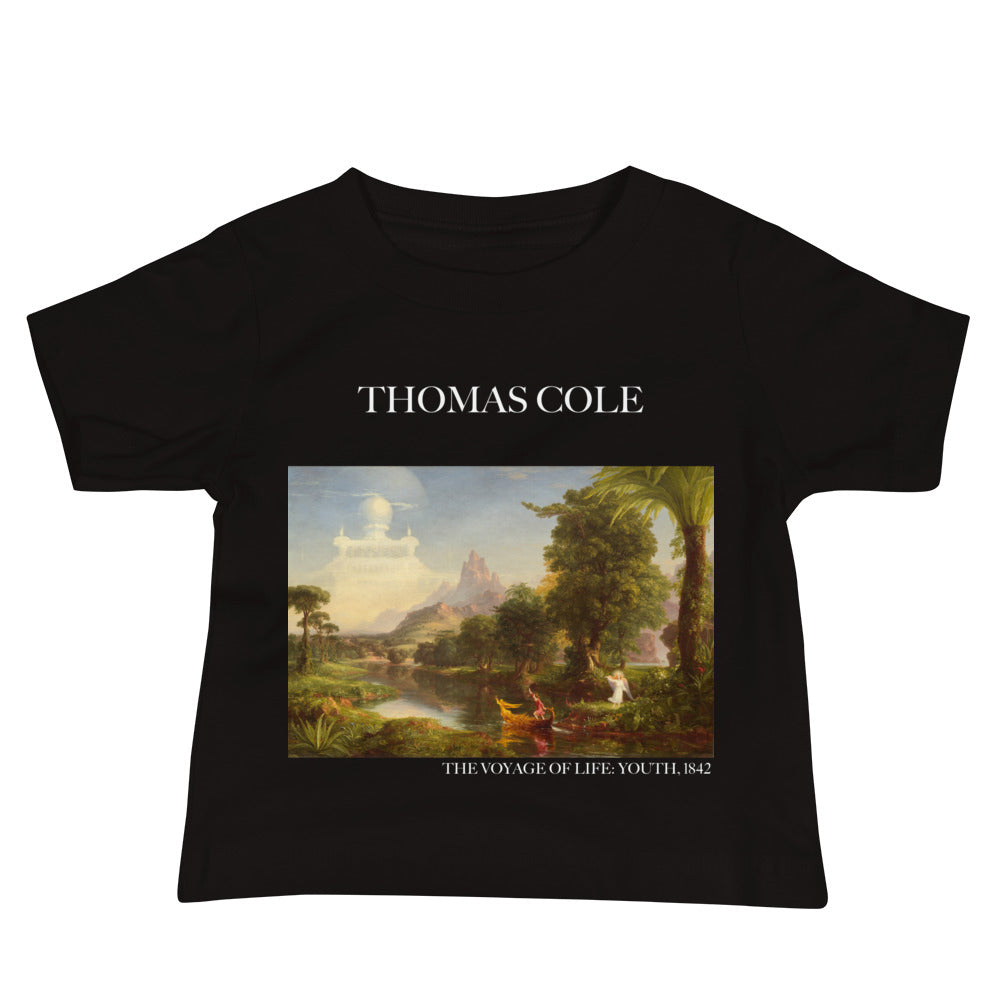 Thomas Cole „Die Reise des Lebens: Jugend“ Berühmtes Gemälde Baby-T-Shirt | Premium Baby Art T-Shirt