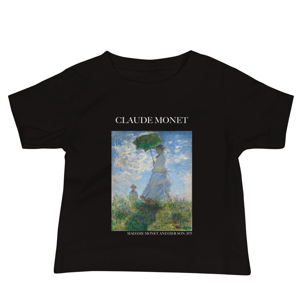 Claude Monet „Madame Monet und ihr Sohn“ Berühmtes Gemälde Baby-T-Shirt | Premium Baby Art T-Shirt