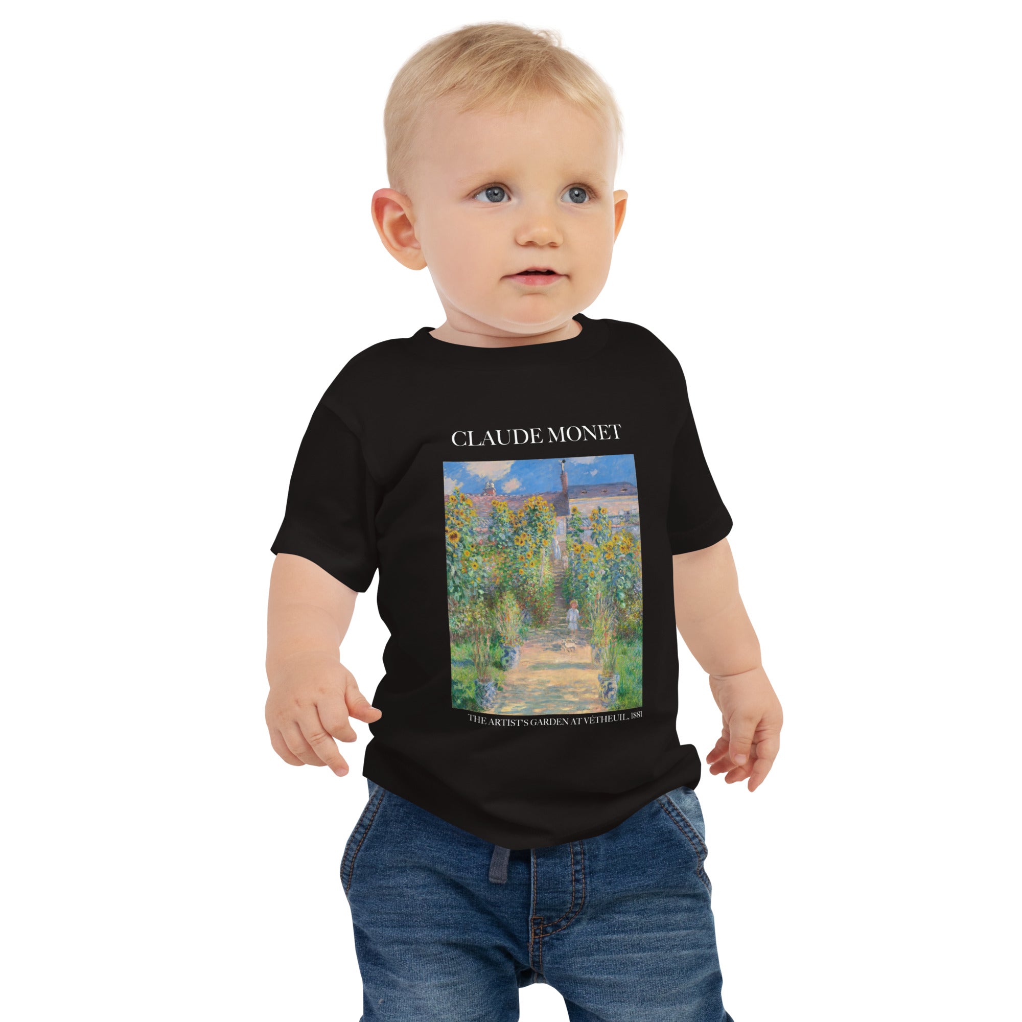 Claude Monet „Der Garten des Künstlers in Vétheuil“, berühmtes Gemälde, Baby-T-Shirt, Premium-Kunst-T-Shirt für Babys