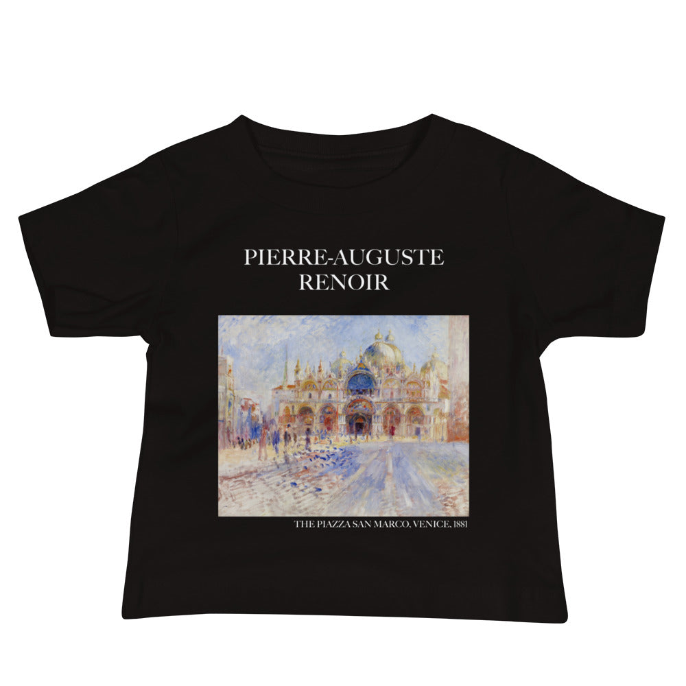 Pierre-Auguste Renoir 'The Piazza San Marco, Venice' Famous Painting Baby Staple T-Shirt | Premium Baby Art Tee