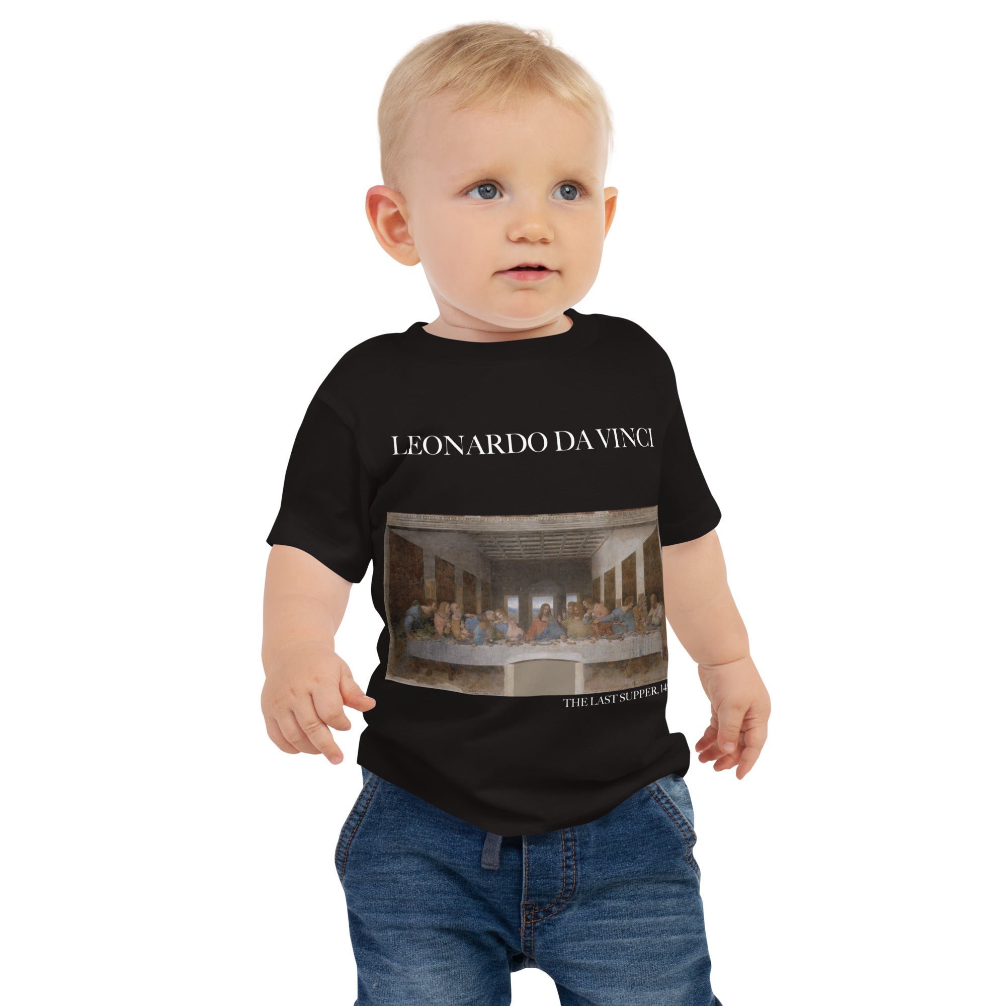 Leonardo da Vinci „Das letzte Abendmahl“ Berühmtes Gemälde Baby-T-Shirt | Premium Baby Art T-Shirt