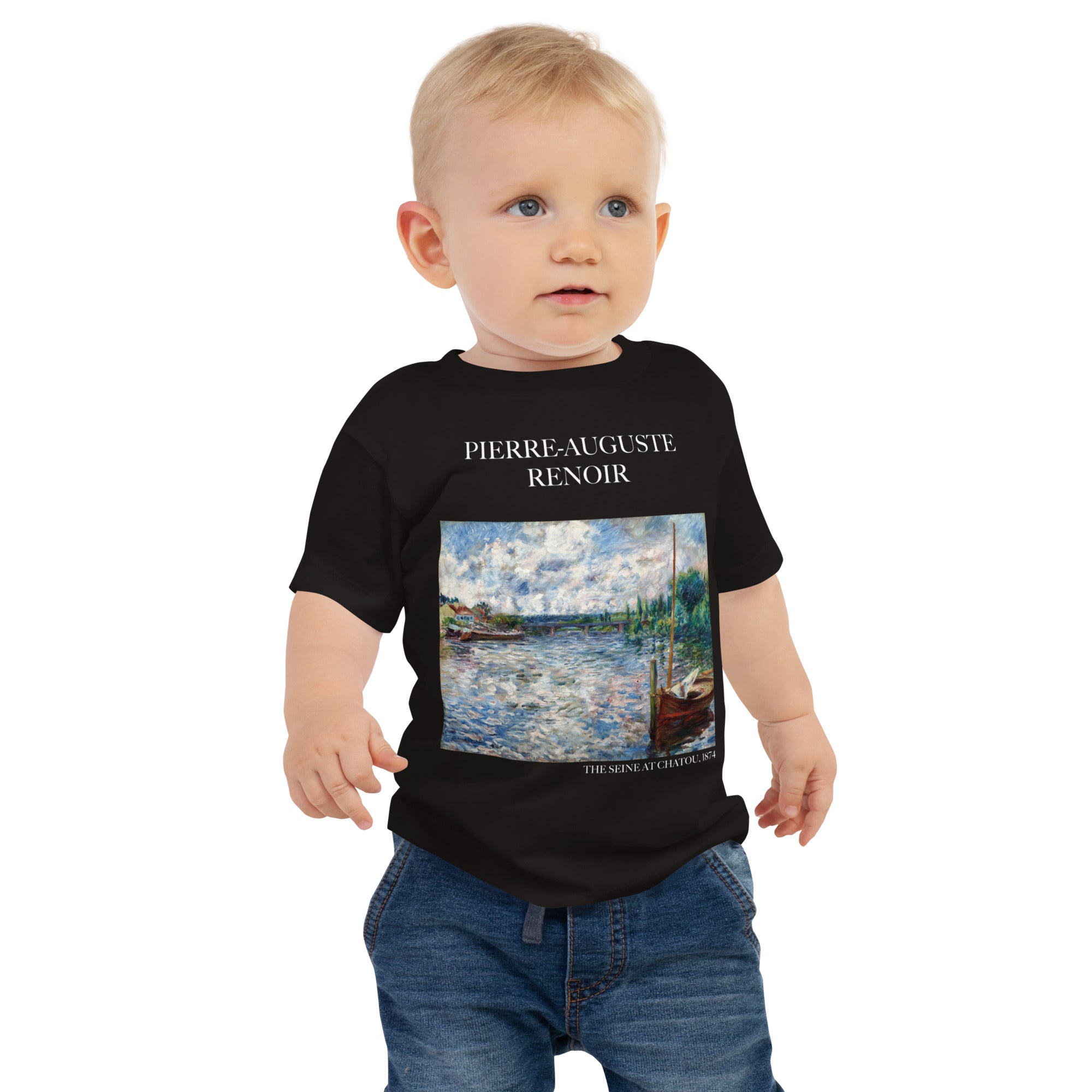 Pierre-Auguste Renoir 'The Seine at Chatou' Famous Painting Baby Staple T-Shirt | Premium Baby Art Tee
