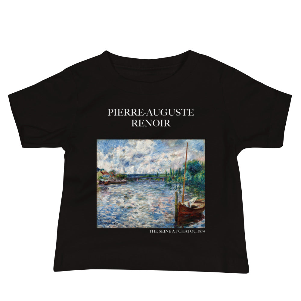 Pierre-Auguste Renoir 'The Seine at Chatou' Famous Painting Baby Staple T-Shirt | Premium Baby Art Tee