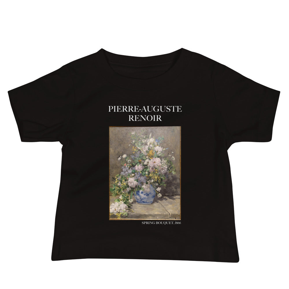 Pierre-Auguste Renoir 'Spring Bouquet' Famous Painting Baby Staple T-Shirt | Premium Baby Art Tee