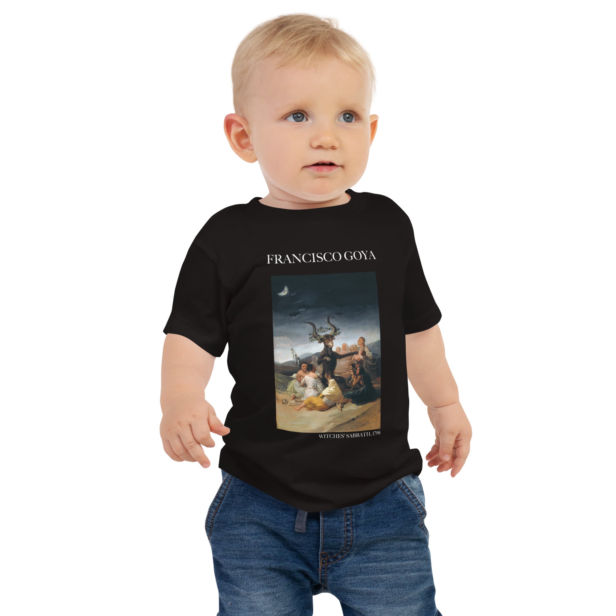 Francisco Goya 'Hexensabbat' Berühmtes Gemälde Baby Staple T-Shirt | Premium Baby Art T-Shirt
