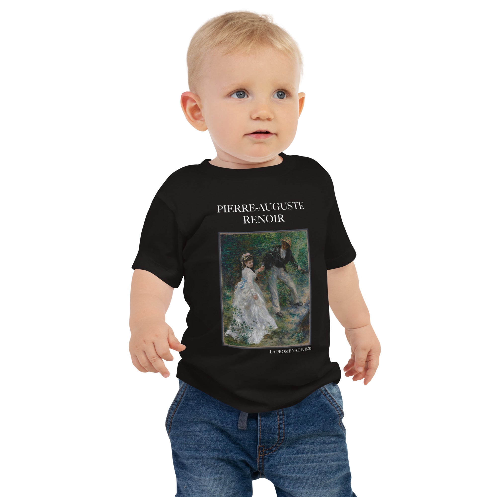 Pierre-Auguste Renoir „La Promenade“ Berühmtes Gemälde Baby-T-Shirt | Premium Baby Art T-Shirt