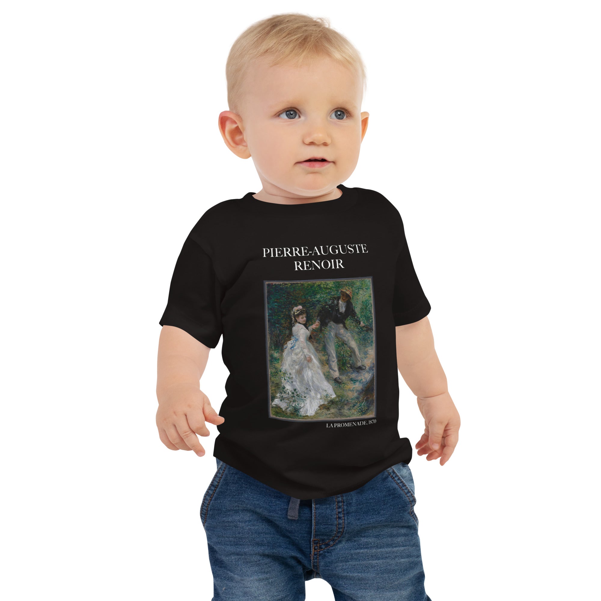 Pierre-Auguste Renoir 'La Promenade' Famous Painting Baby Staple T-Shirt | Premium Baby Art Tee