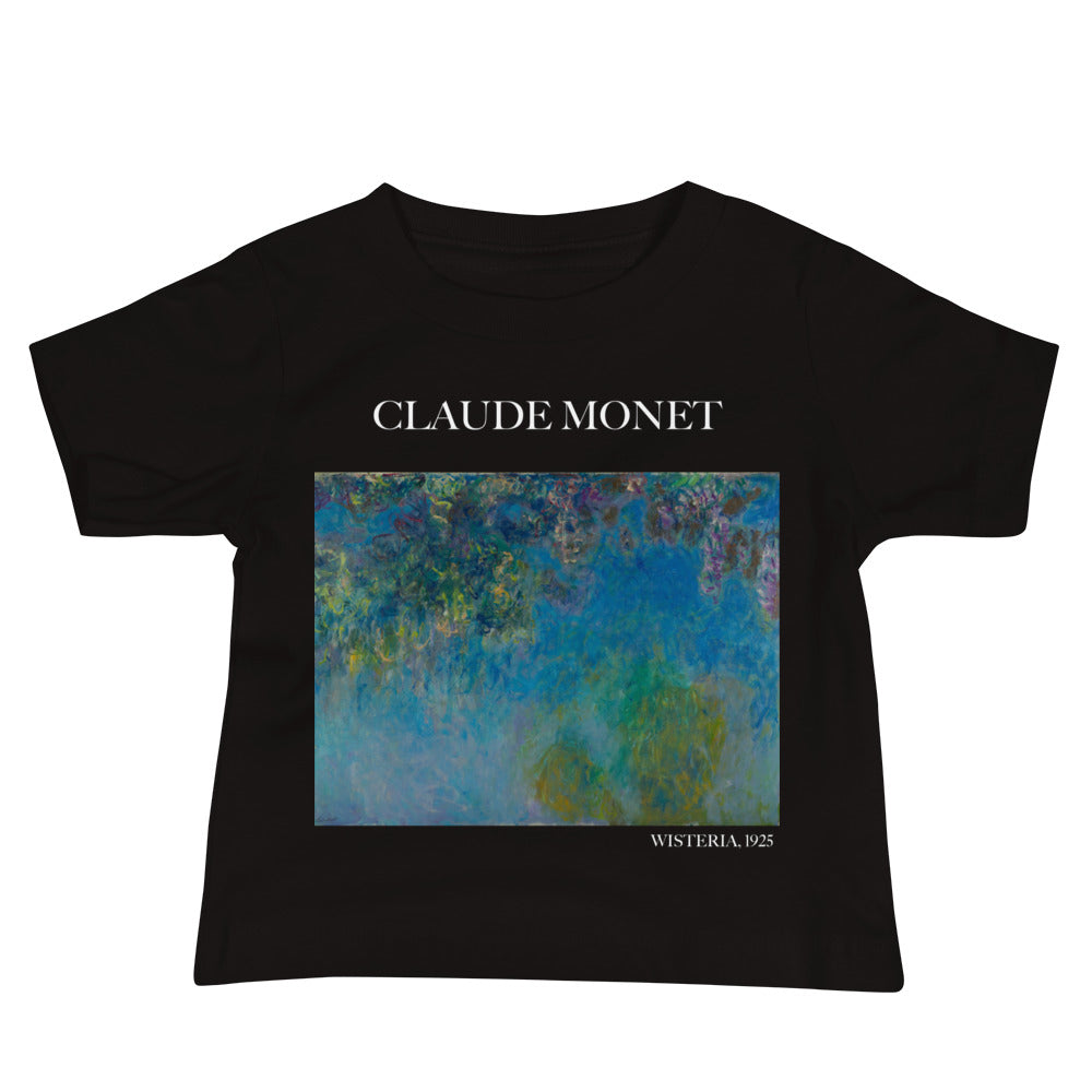 Claude Monet „Wisteria“ Berühmtes Gemälde Baby Basic T-Shirt | Premium Baby Art T-Shirt