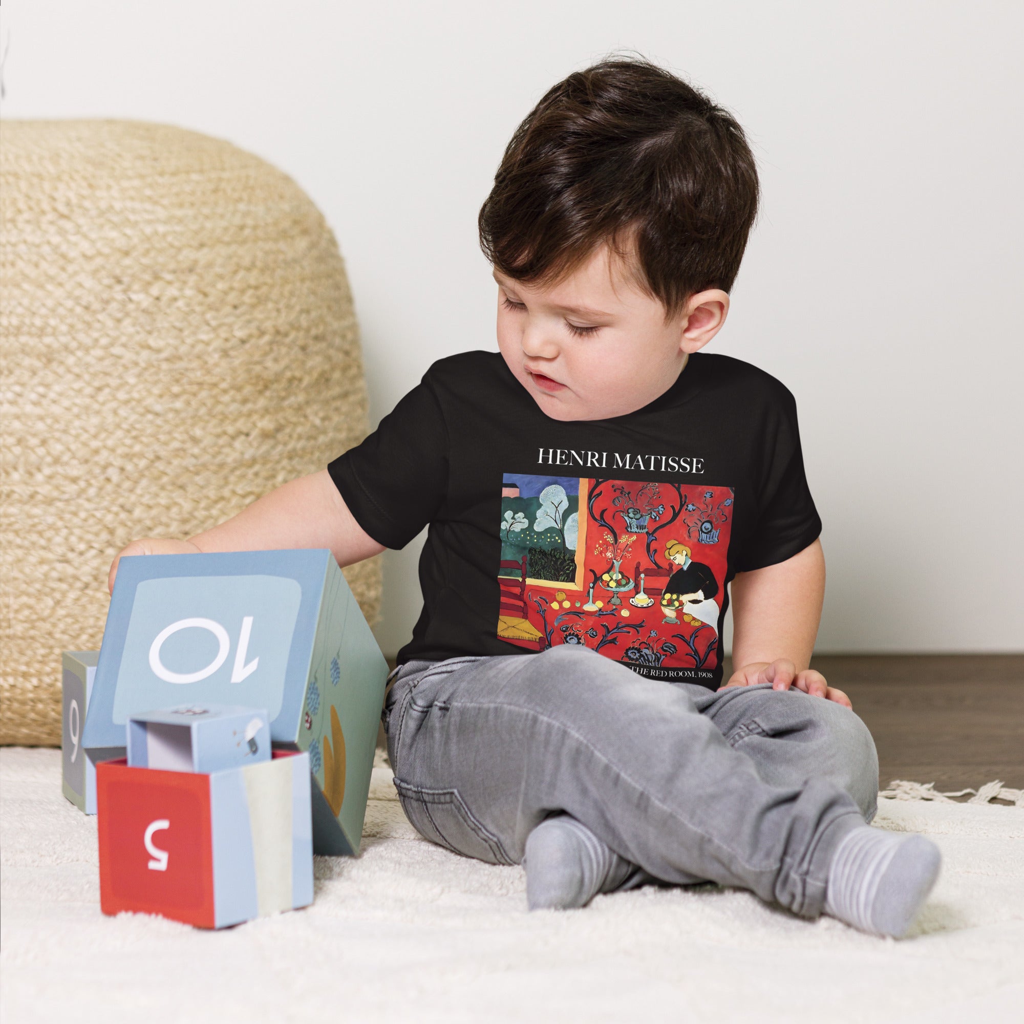 Henri Matisse 'The Red Room' Famous Painting Baby Staple T-Shirt | Premium Baby Art Tee