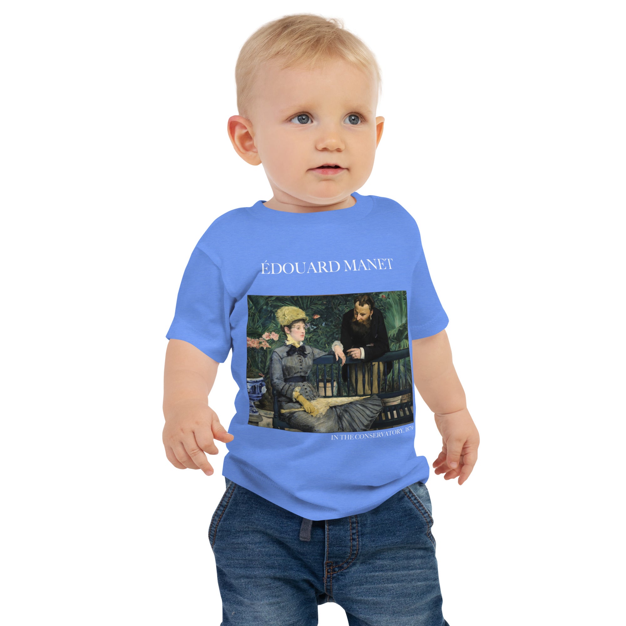 Édouard Manet 'In the Conservatory' Famous Painting Baby Staple T-Shirt | Premium Baby Art Tee