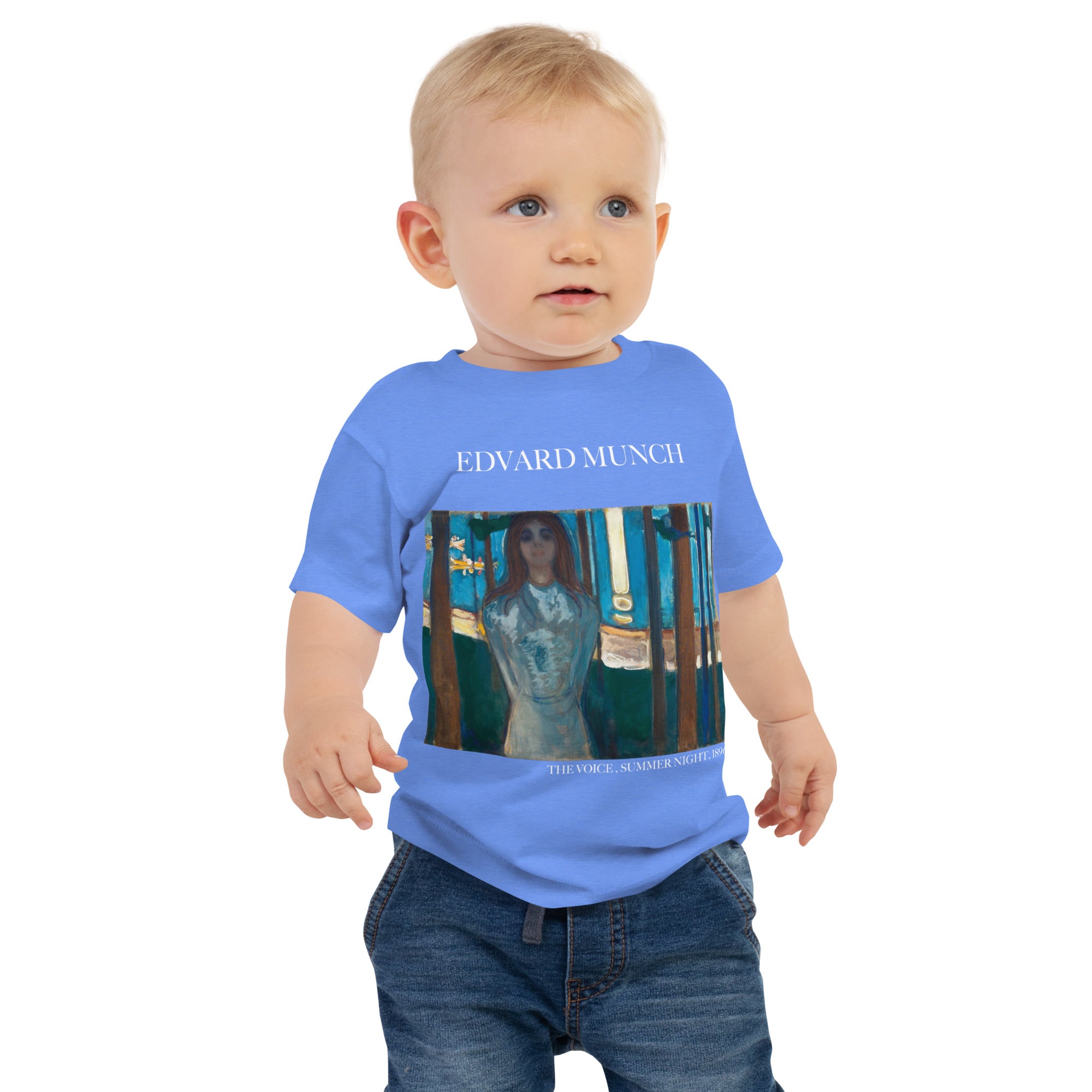 Edvard Munch 'The Voice, Summer Night' Famous Painting Baby Staple T-Shirt | Premium Baby Art Tee