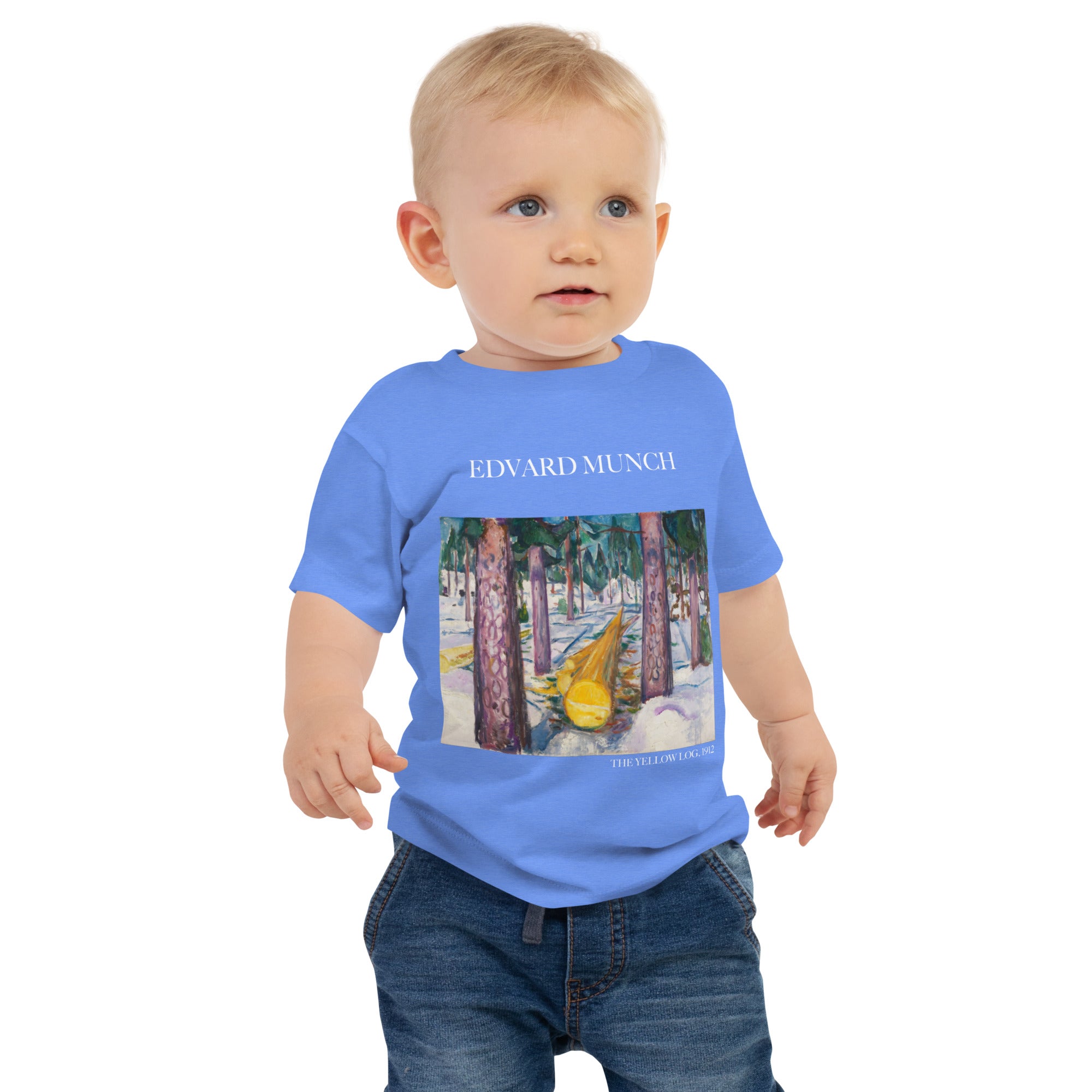 Edvard Munch 'The Yellow Log' Famous Painting Baby Staple T-Shirt | Premium Baby Art Tee