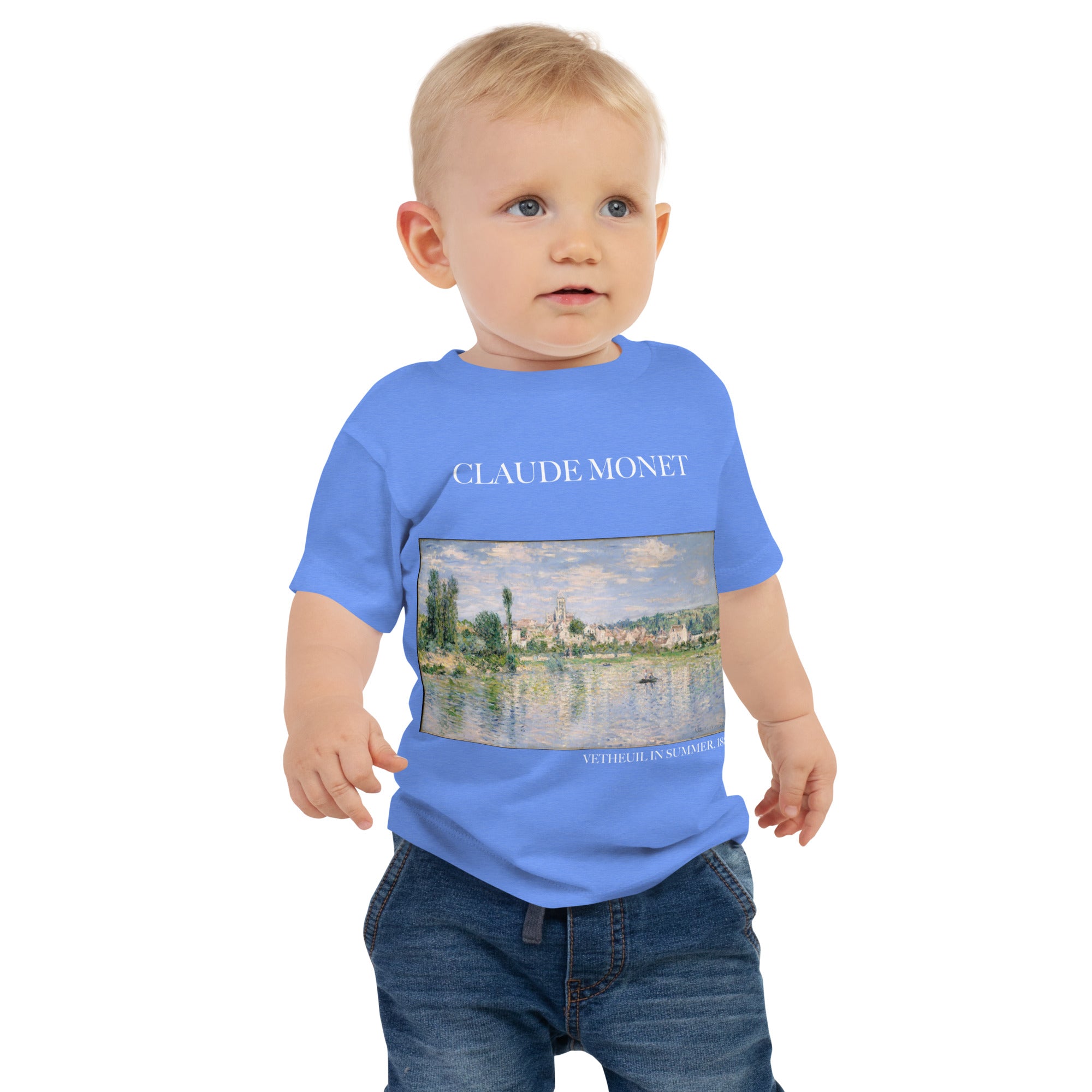 Claude Monet 'Vetheuil in Summer' Famous Painting Baby Staple T-Shirt | Premium Baby Art Tee