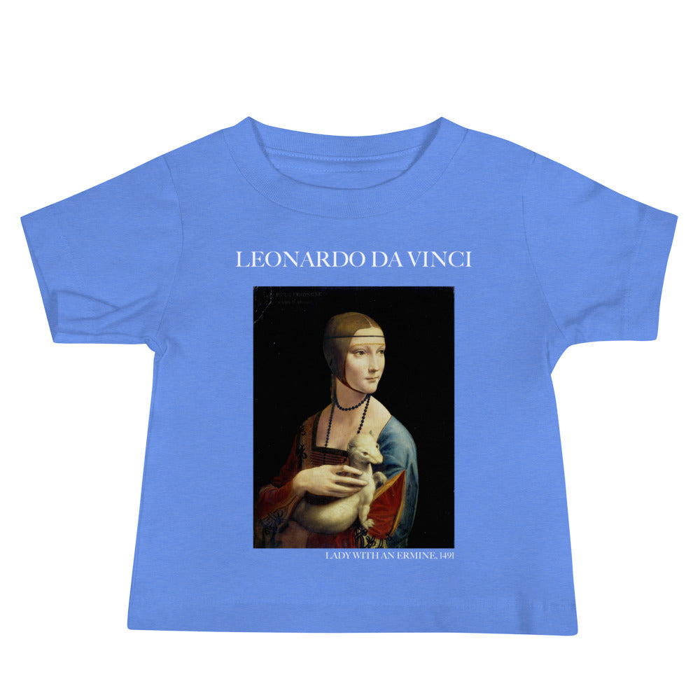 Leonardo da Vinci „Dame mit dem Hermelin“, berühmtes Gemälde, Baby-T-Shirt, Premium-Kunst-T-Shirt für Babys