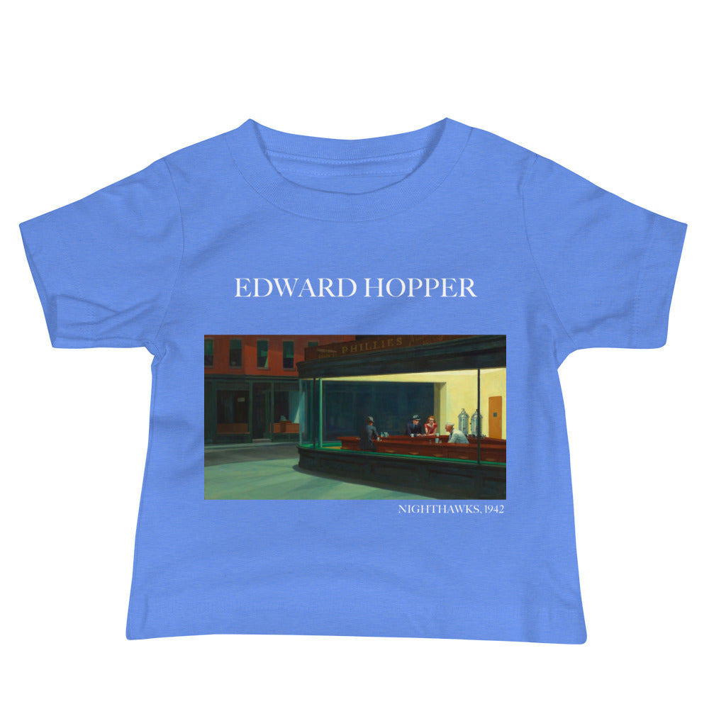 Edward Hopper „Nighthawks“ Berühmtes Gemälde Baby-T-Shirt | Premium Baby Art T-Shirt
