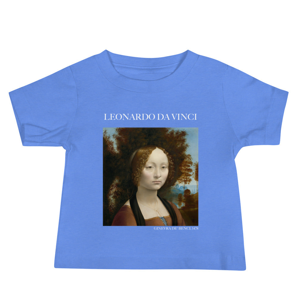 Leonardo da Vinci 'Ginevra de' Benci' Famous Painting Baby Staple T-Shirt | Premium Baby Art Tee