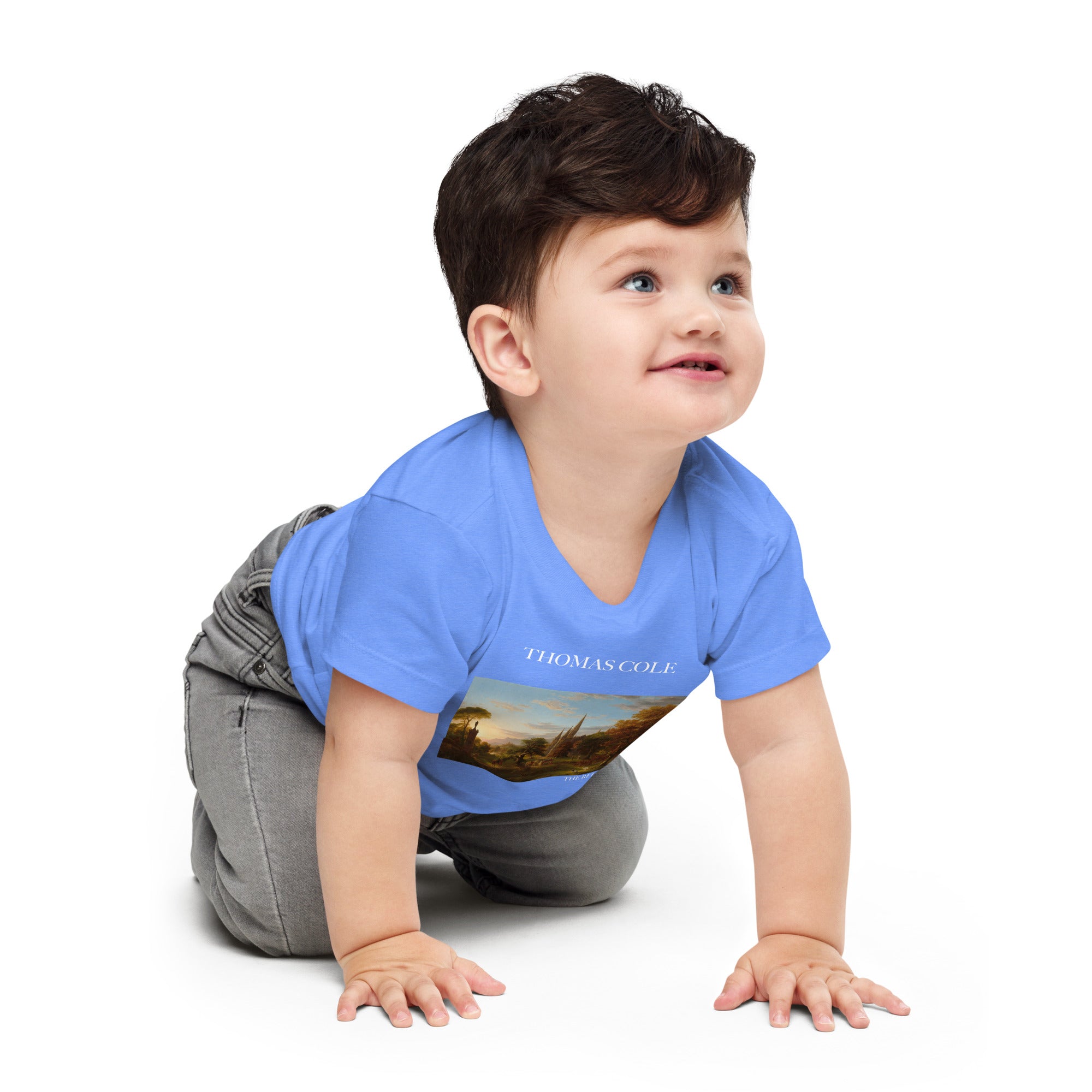 Thomas Cole „Die Rückkehr“ Berühmtes Gemälde Baby Grundausstattung T-Shirt | Premium Baby Art T-Shirt