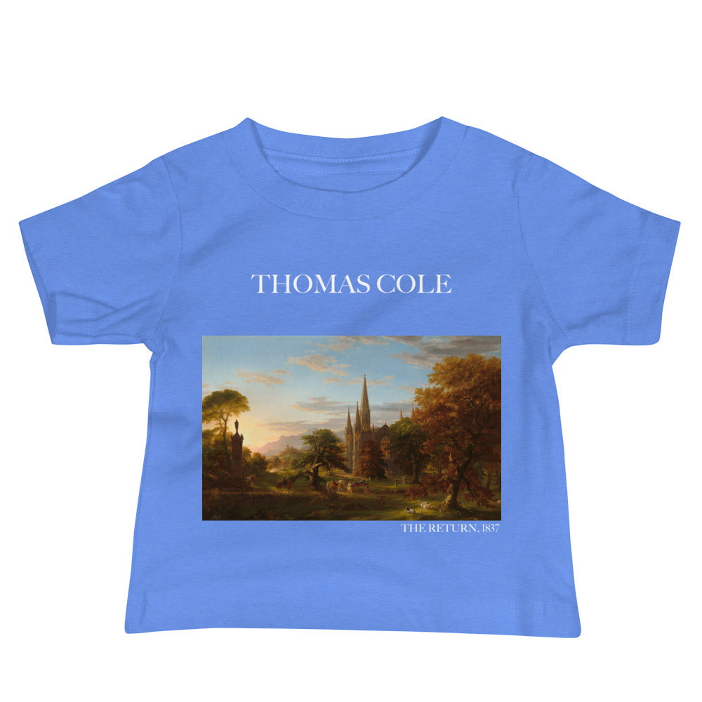 Thomas Cole „Die Rückkehr“ Berühmtes Gemälde Baby Grundausstattung T-Shirt | Premium Baby Art T-Shirt