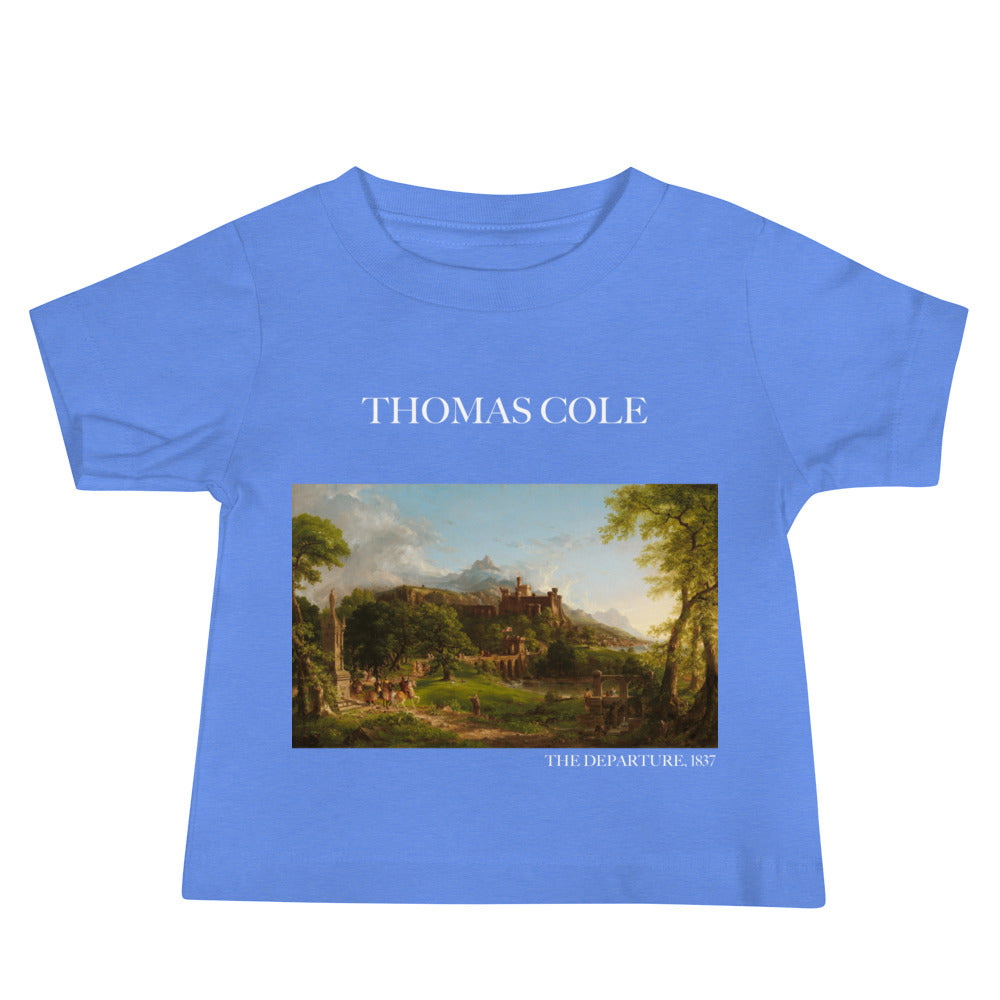 Thomas Cole 'The Departure' Berühmtes Gemälde Baby Staple T-Shirt | Premium Baby Art T-Shirt