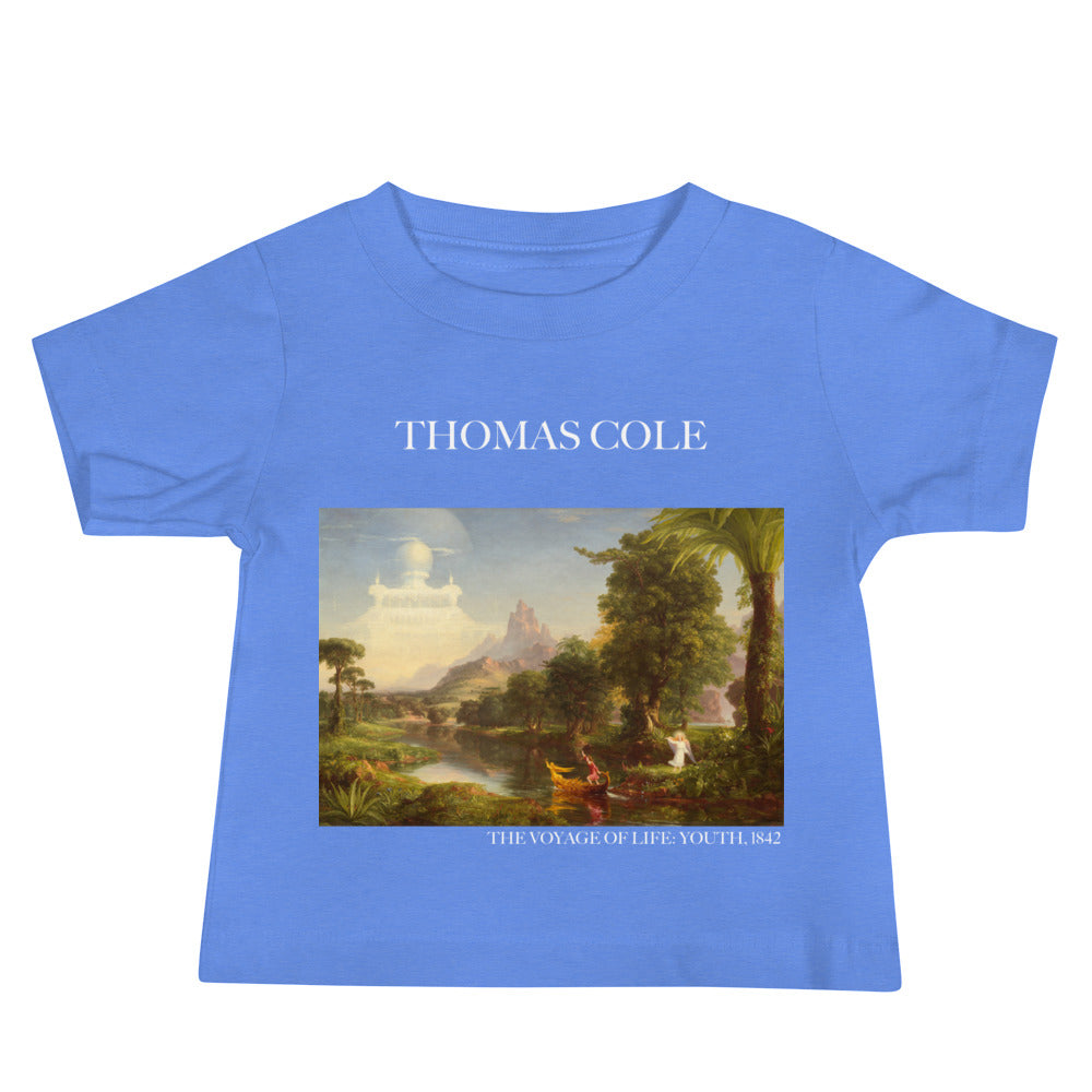 Thomas Cole „Die Reise des Lebens: Jugend“ Berühmtes Gemälde Baby-T-Shirt | Premium Baby Art T-Shirt