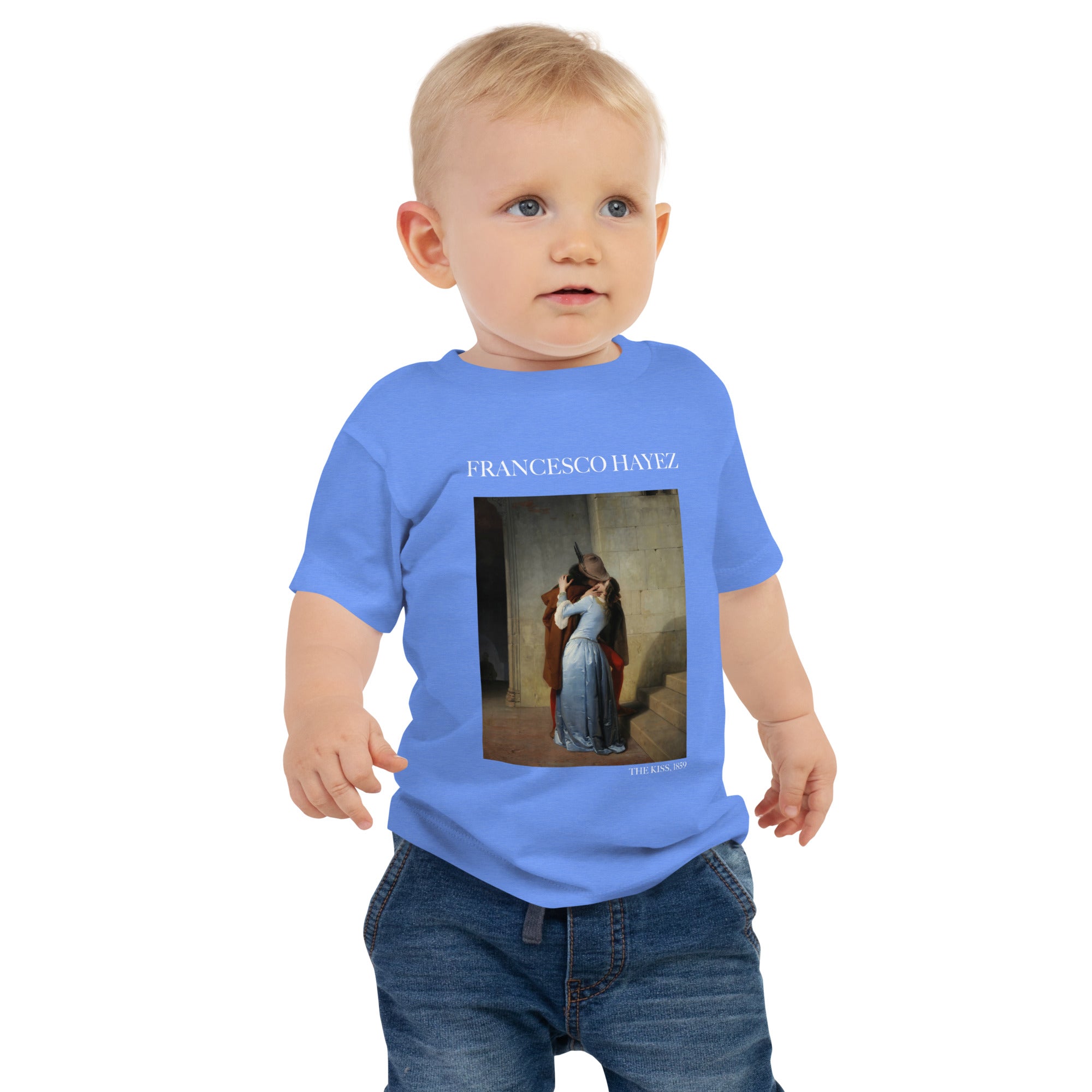 Francesco Hayez 'The Kiss' Famous Painting Baby Staple T-Shirt | Premium Baby Art Tee