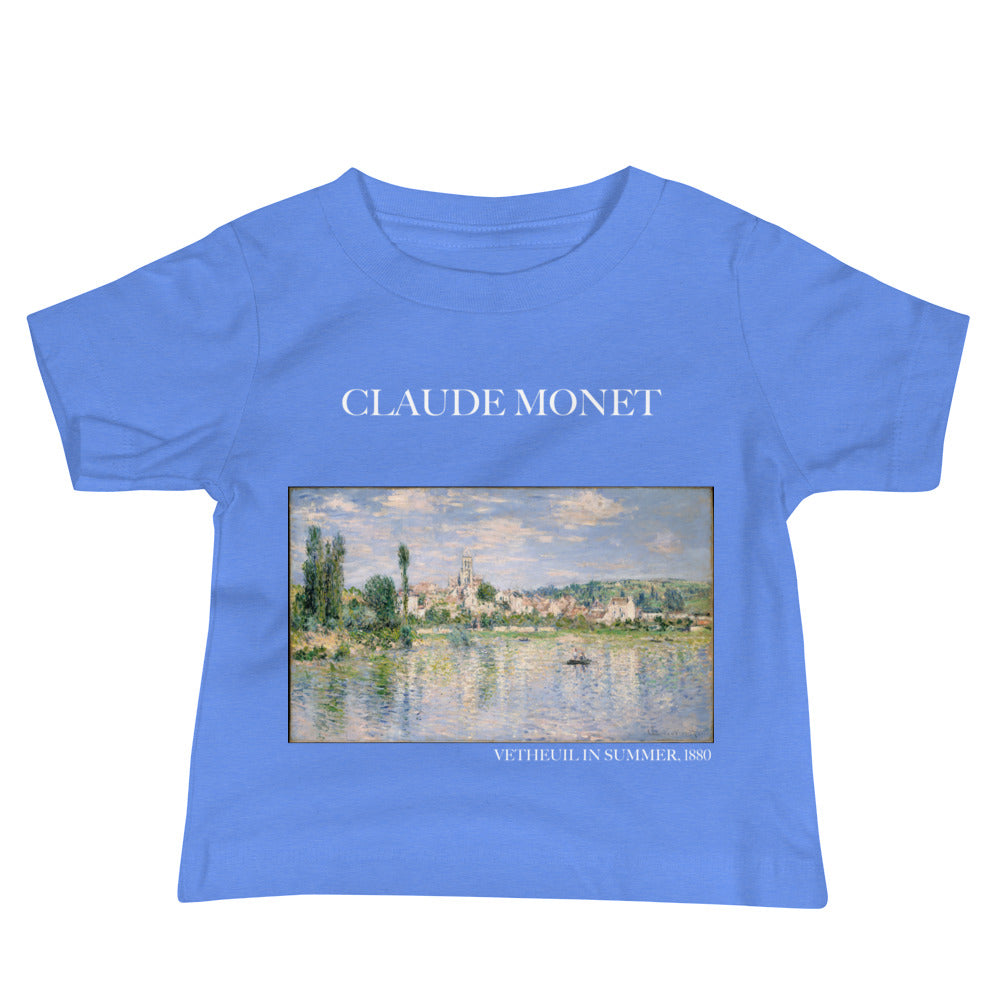 Claude Monet 'Vetheuil in Summer' Famous Painting Baby Staple T-Shirt | Premium Baby Art Tee