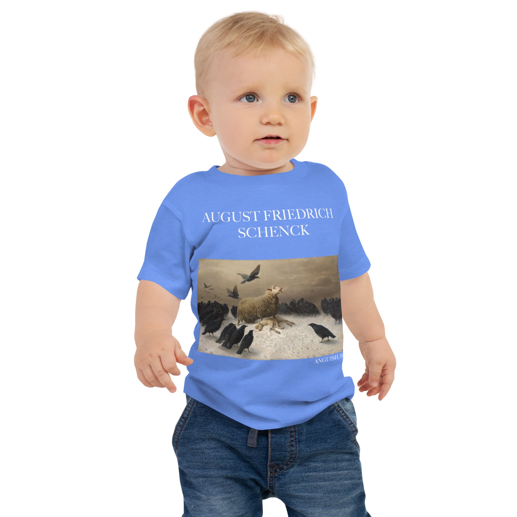 August Friedrich Schenck 'Angst' Berühmtes Gemälde Baby Staple T-Shirt | Premium Baby Art T-Shirt