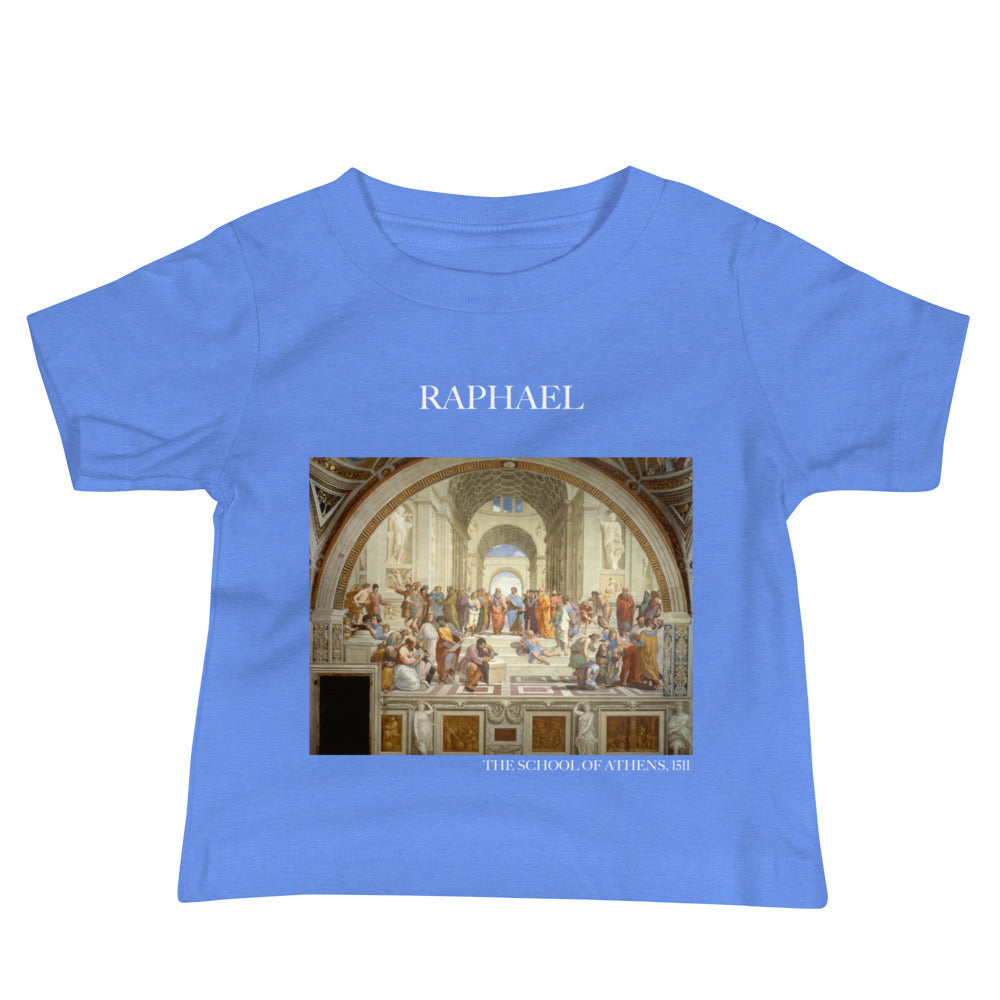 Raphael „Die Schule von Athen“ Berühmtes Gemälde Baby Staple T-Shirt | Premium Baby Art T-Shirt