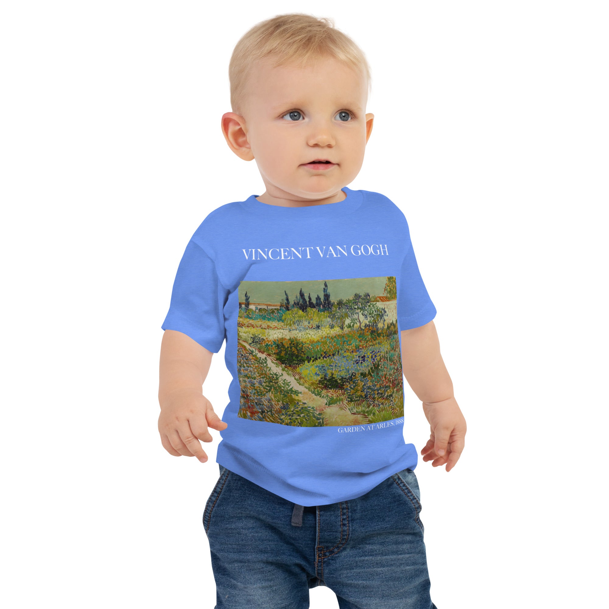 Vincent van Gogh 'Garden at Arles' Famous Painting Baby Staple T-Shirt | Premium Baby Art Tee