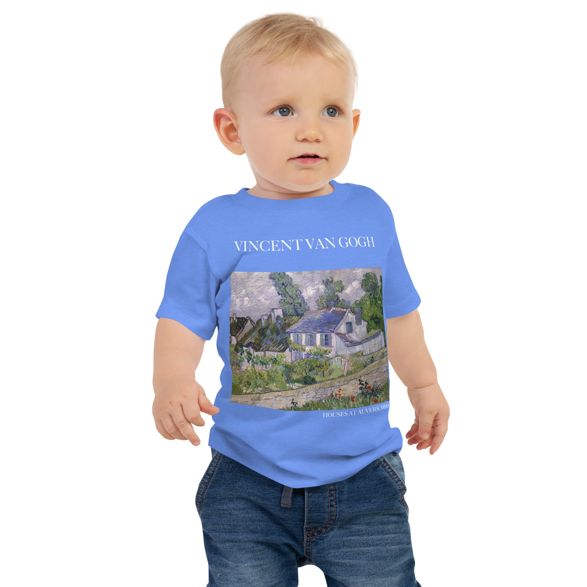 Vincent van Gogh 'Houses at Auvers' Famous Painting Baby Staple T-Shirt | Premium Baby Art Tee