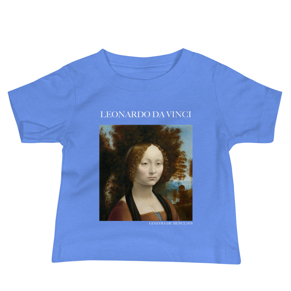 Leonardo da Vinci 'Ginevra de' Benci' Famous Painting Baby Staple T-Shirt | Premium Baby Art Tee