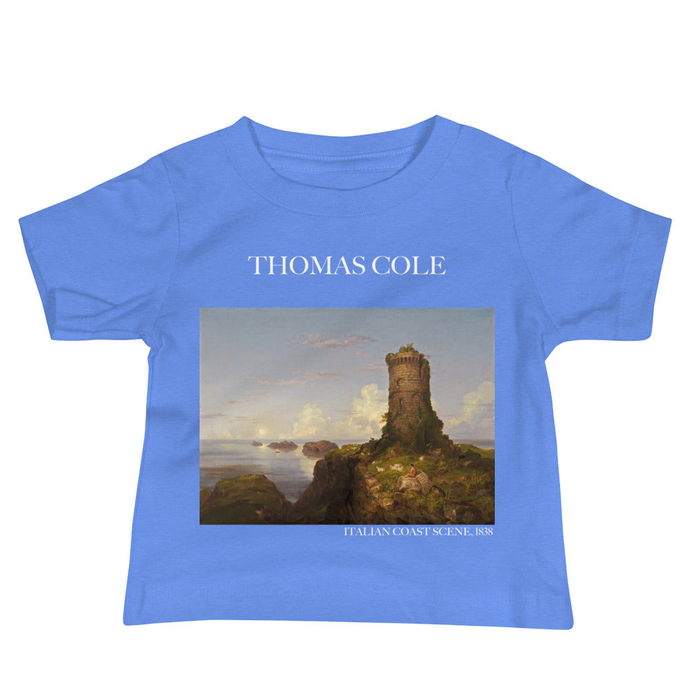 Thomas Cole 'Italian Coast Scene' Famous Painting Baby Staple T-Shirt | Premium Baby Art Tee