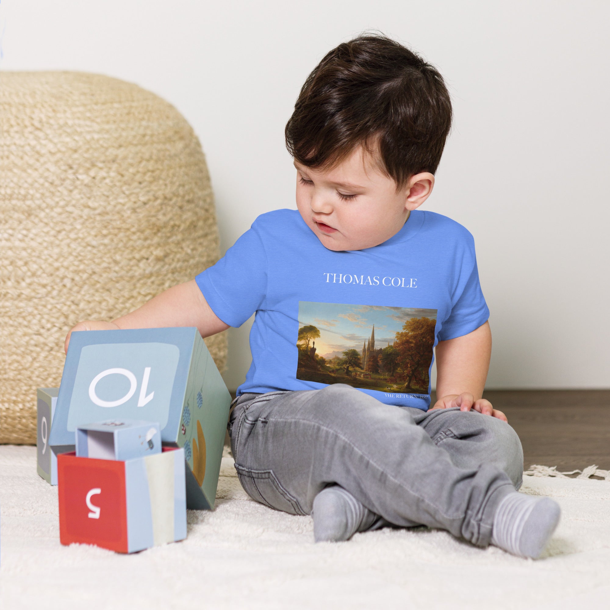 Thomas Cole 'The Return' Famous Painting Baby Staple T-Shirt | Premium Baby Art Tee