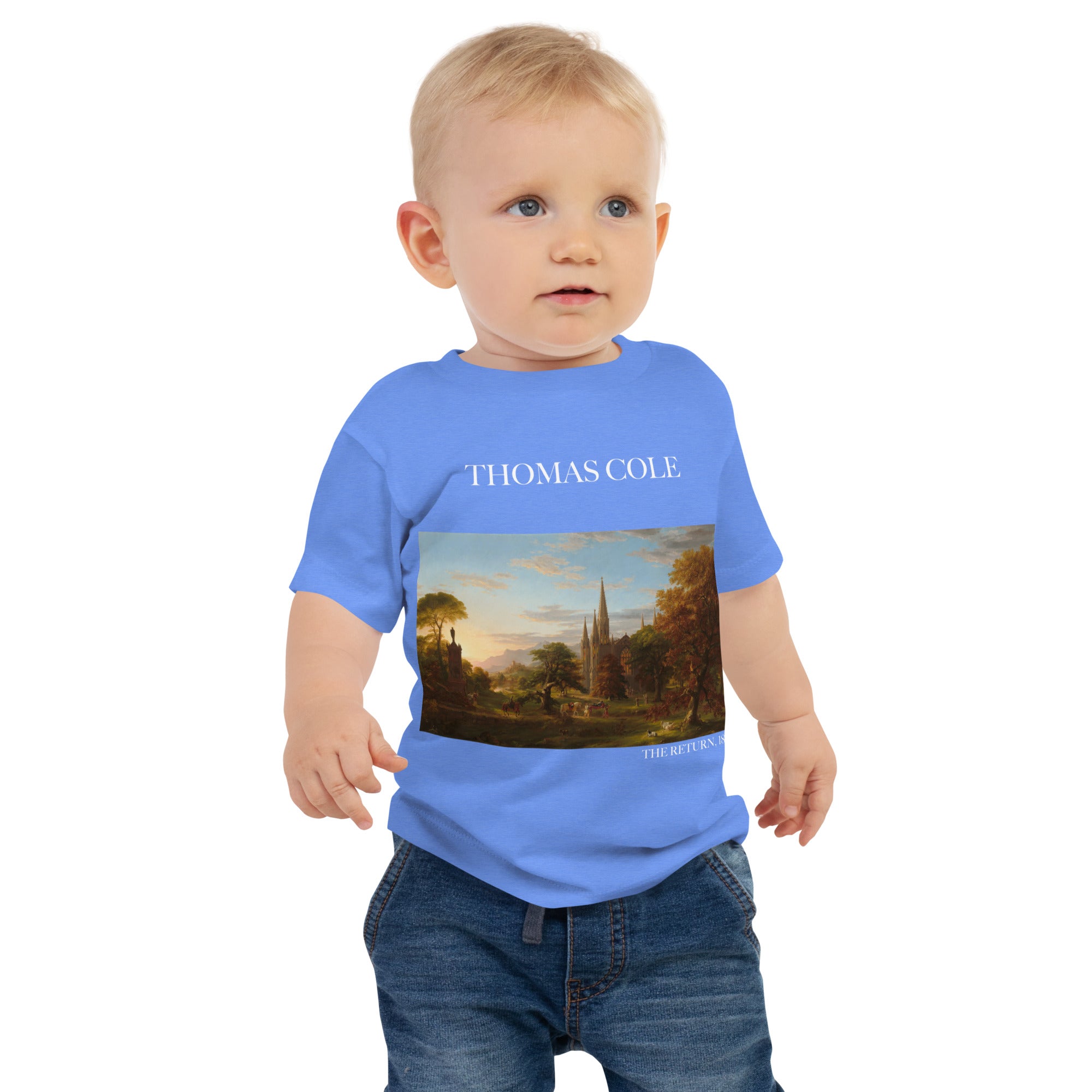 Thomas Cole „Die Rückkehr“ Berühmtes Gemälde Baby Grundausstattung T-Shirt | Premium Baby Art T-Shirt