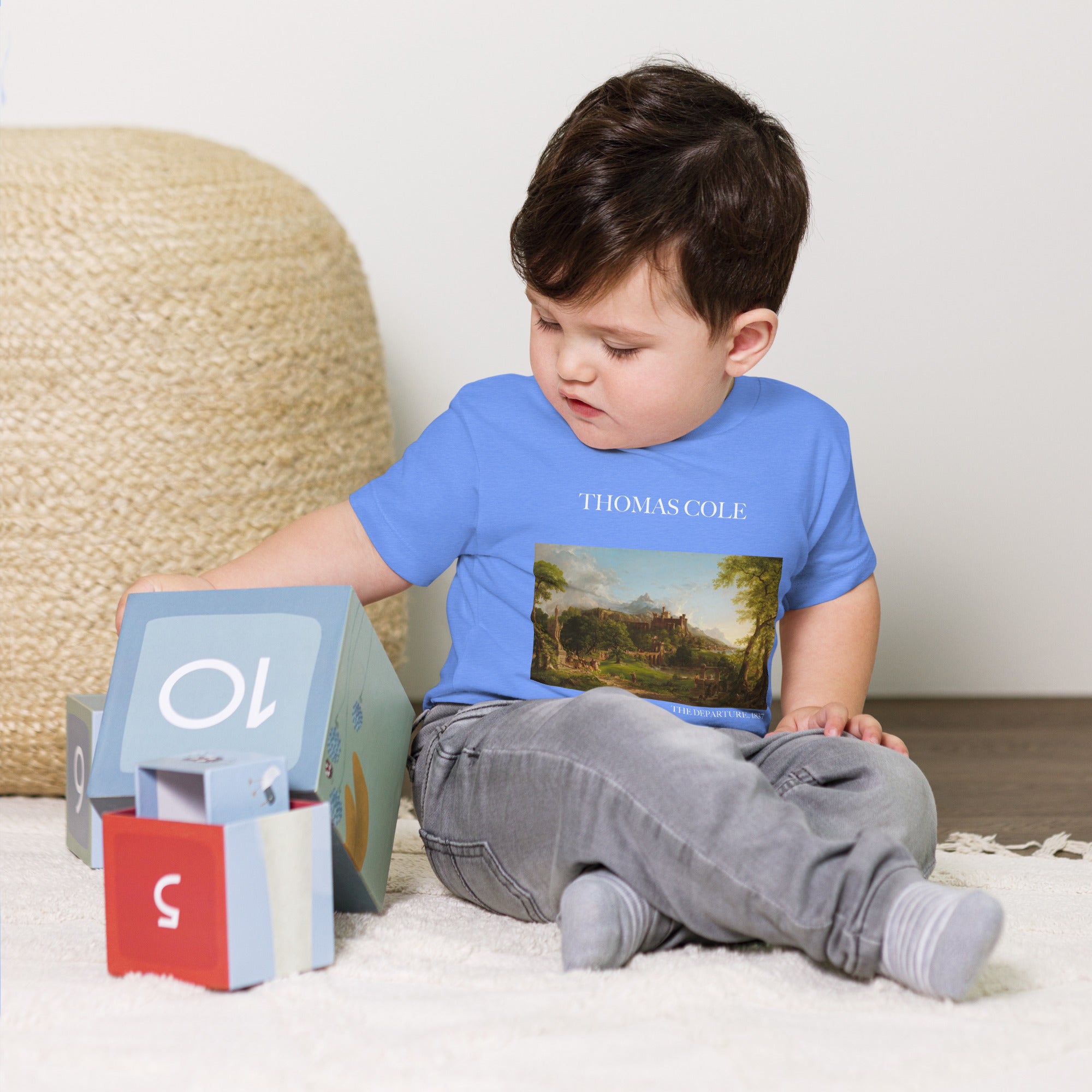 Thomas Cole 'The Departure' Famous Painting Baby Staple T-Shirt | Premium Baby Art Tee