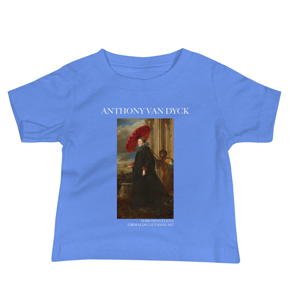 Sir Anthony van Dyck 'Marchesa Elena Grimaldi Cattaneo' Berühmtes Gemälde Baby-T-Shirt | Premium Baby Art T-Shirt