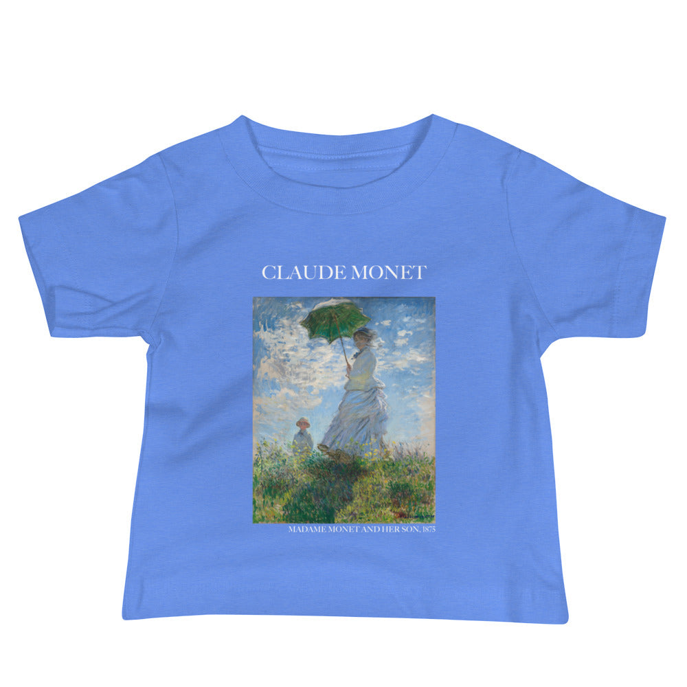 Claude Monet 'Madame Monet and Her Son' Famous Painting Baby Staple T-Shirt | Premium Baby Art Tee