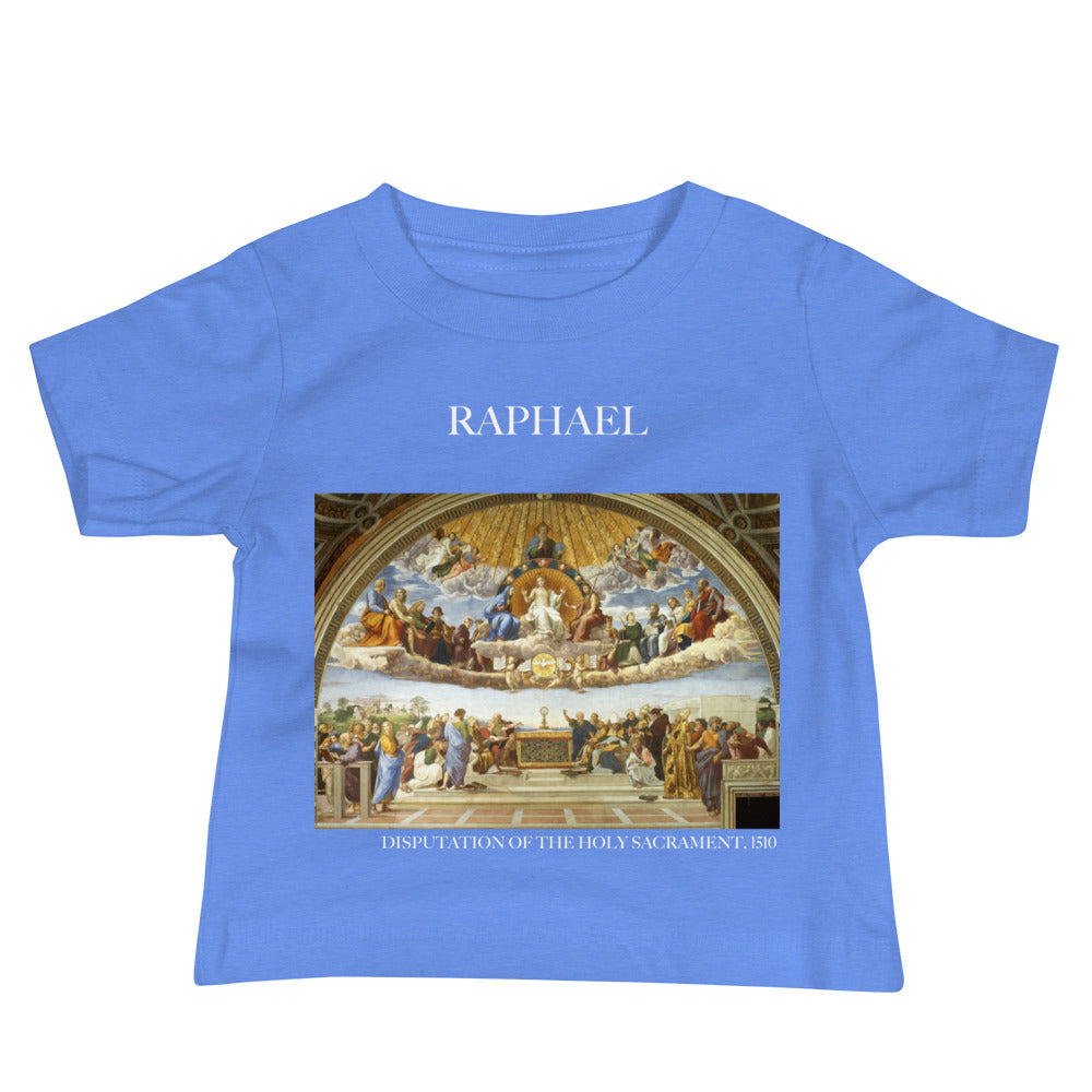 Raphael 'Disputation of the Holy Sacrament' Famous Painting Baby Staple T-Shirt | Premium Baby Art Tee