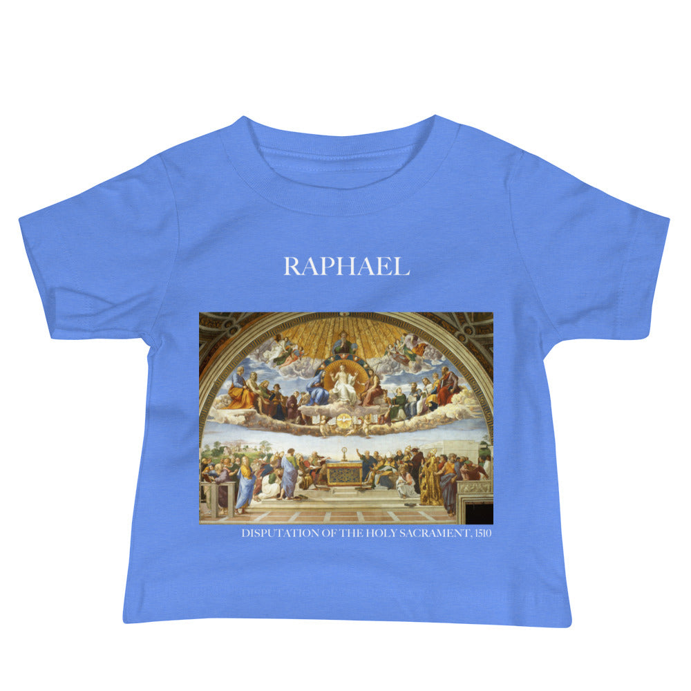 Raphael 'Disputation des Heiligen Abendmahls' Berühmtes Gemälde Baby Staple T-Shirt | Premium Baby Art T-Shirt