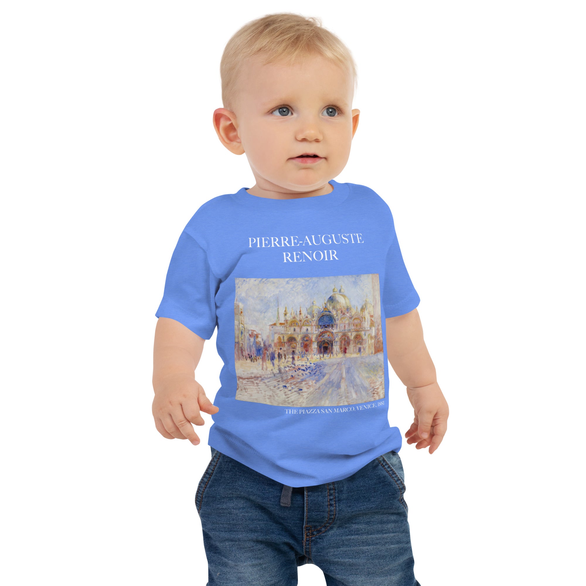 Pierre-Auguste Renoir 'The Piazza San Marco, Venice' Famous Painting Baby Staple T-Shirt | Premium Baby Art Tee