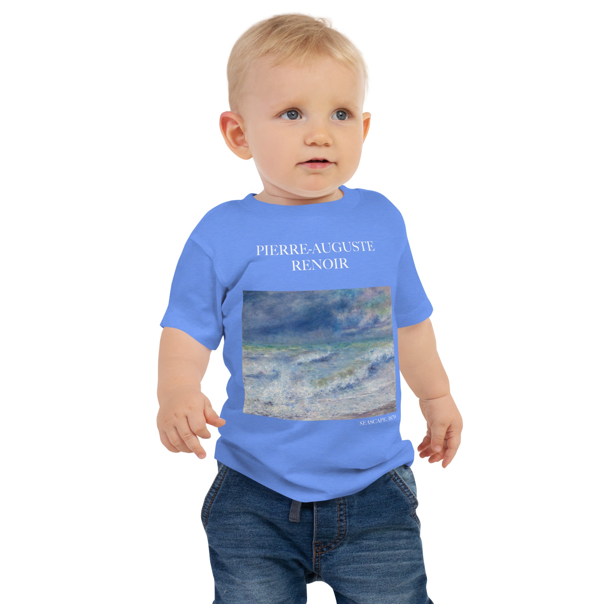 Pierre-Auguste Renoir 'Seascape' Famous Painting Baby Staple T-Shirt | Premium Baby Art Tee