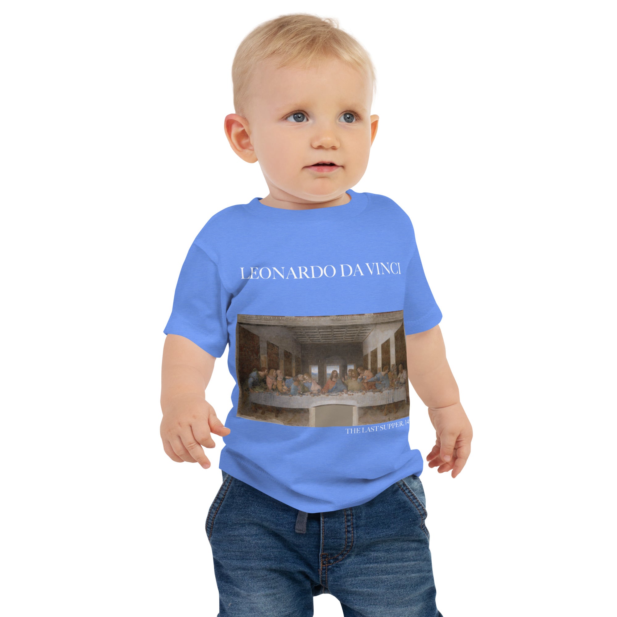 Leonardo da Vinci „Das letzte Abendmahl“ Berühmtes Gemälde Baby-T-Shirt | Premium Baby Art T-Shirt