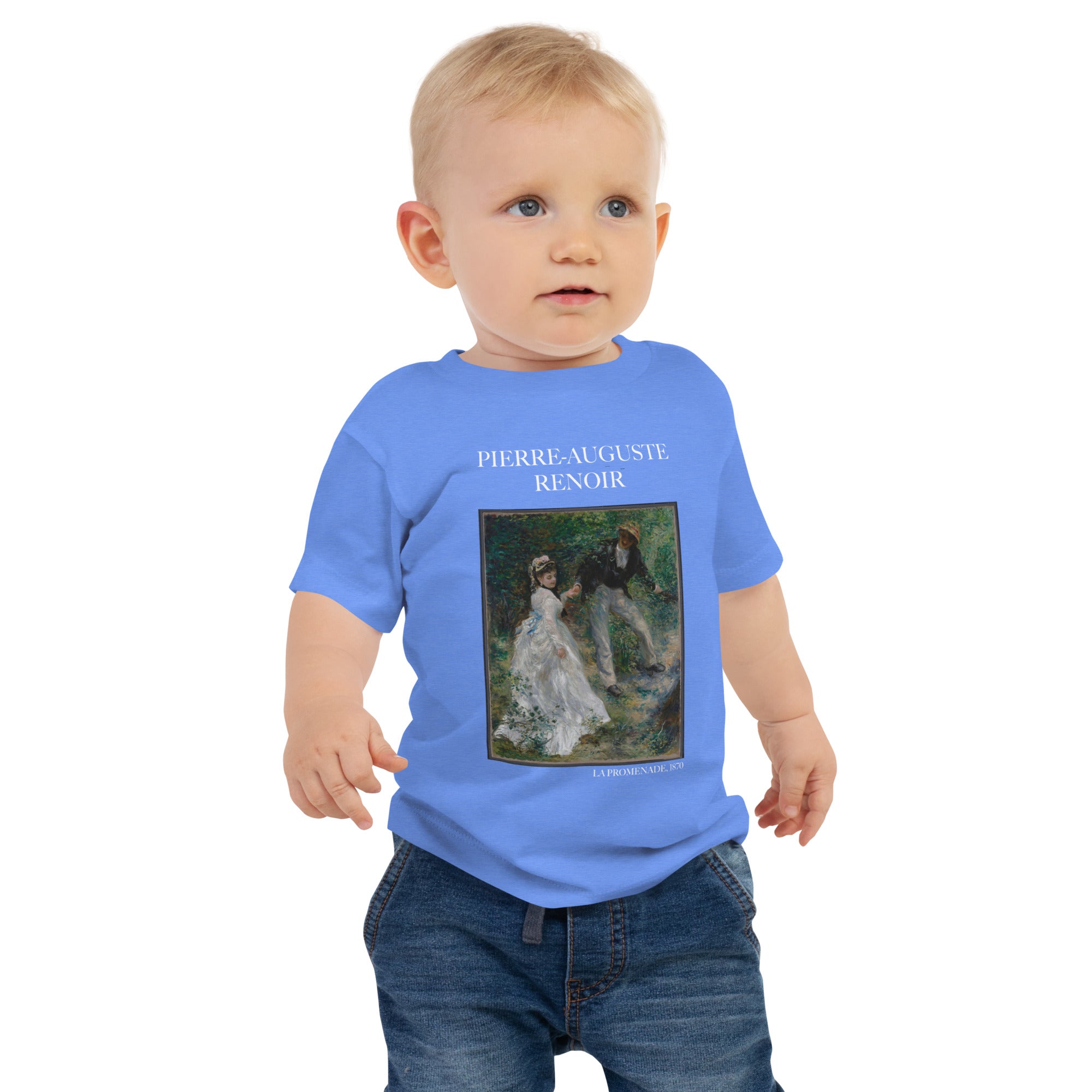 Pierre-Auguste Renoir 'La Promenade' Famous Painting Baby Staple T-Shirt | Premium Baby Art Tee