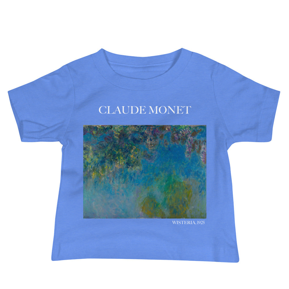 Claude Monet „Wisteria“ Berühmtes Gemälde Baby Basic T-Shirt | Premium Baby Art T-Shirt