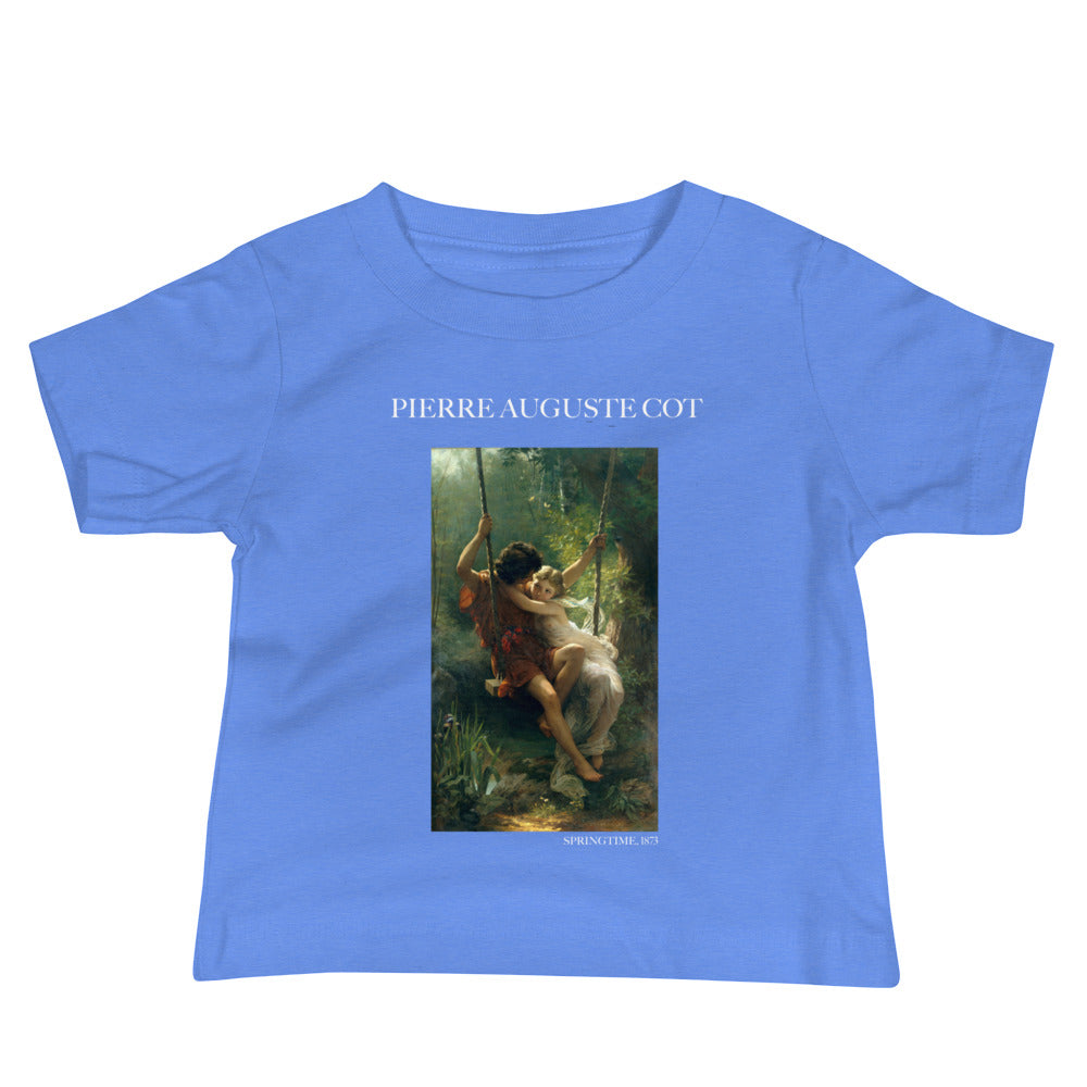 Pierre Auguste Cot 'Springtime' Famous Painting Baby Staple T-Shirt | Premium Baby Art Tee